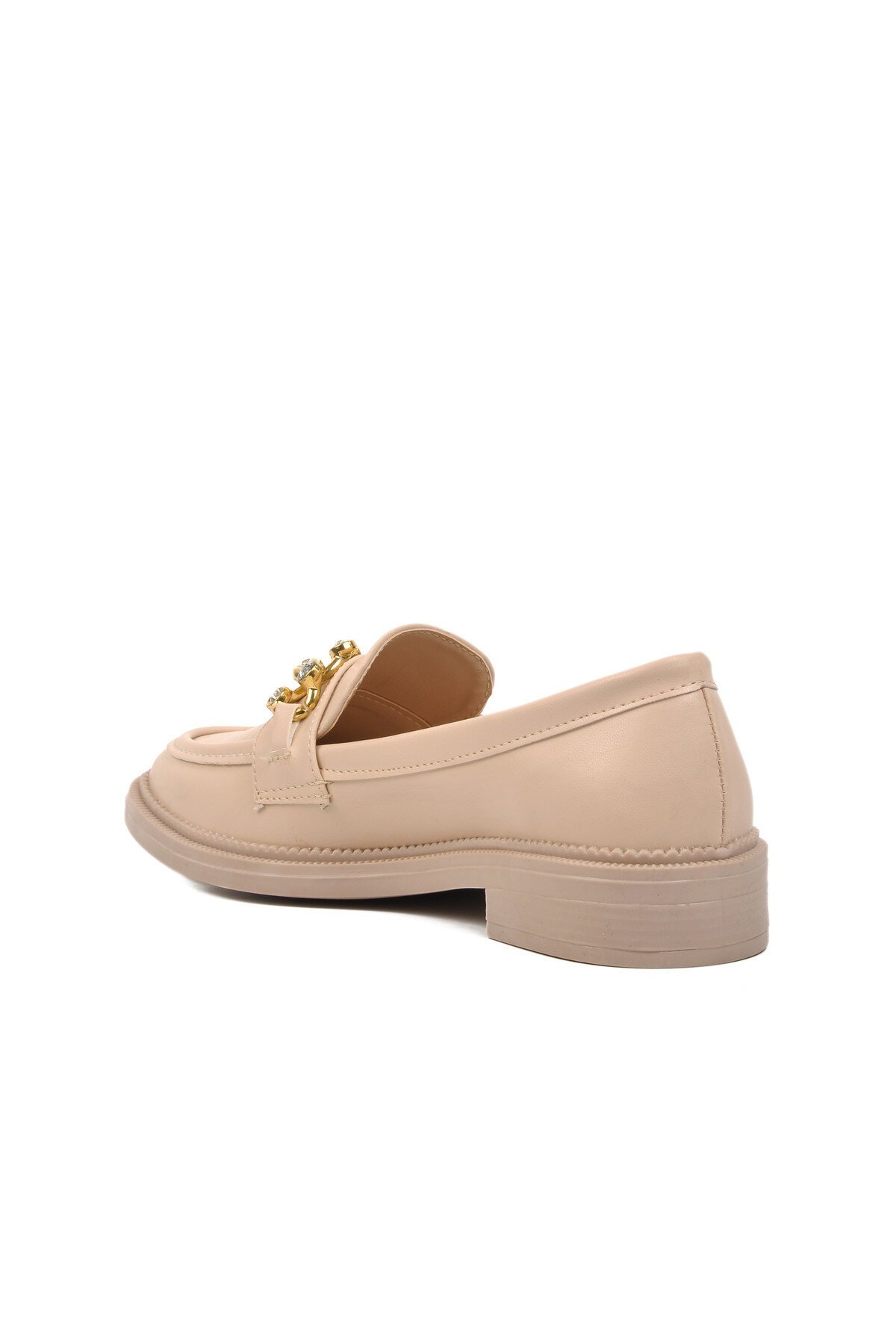 Ayakmod Bej Kadın Loafer Ayakkabı