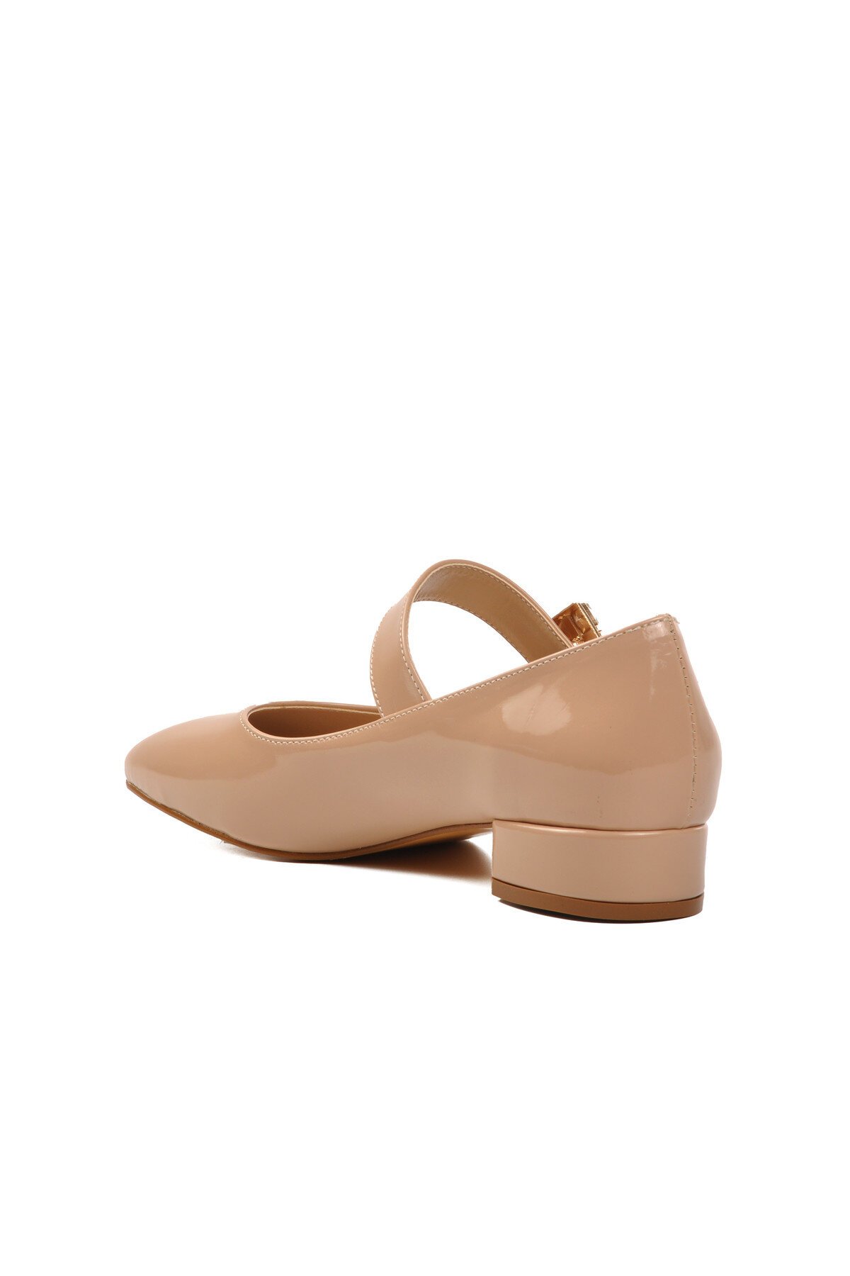 Ayakmod Bej Rugan Kadın Topuklu Ayakkabı