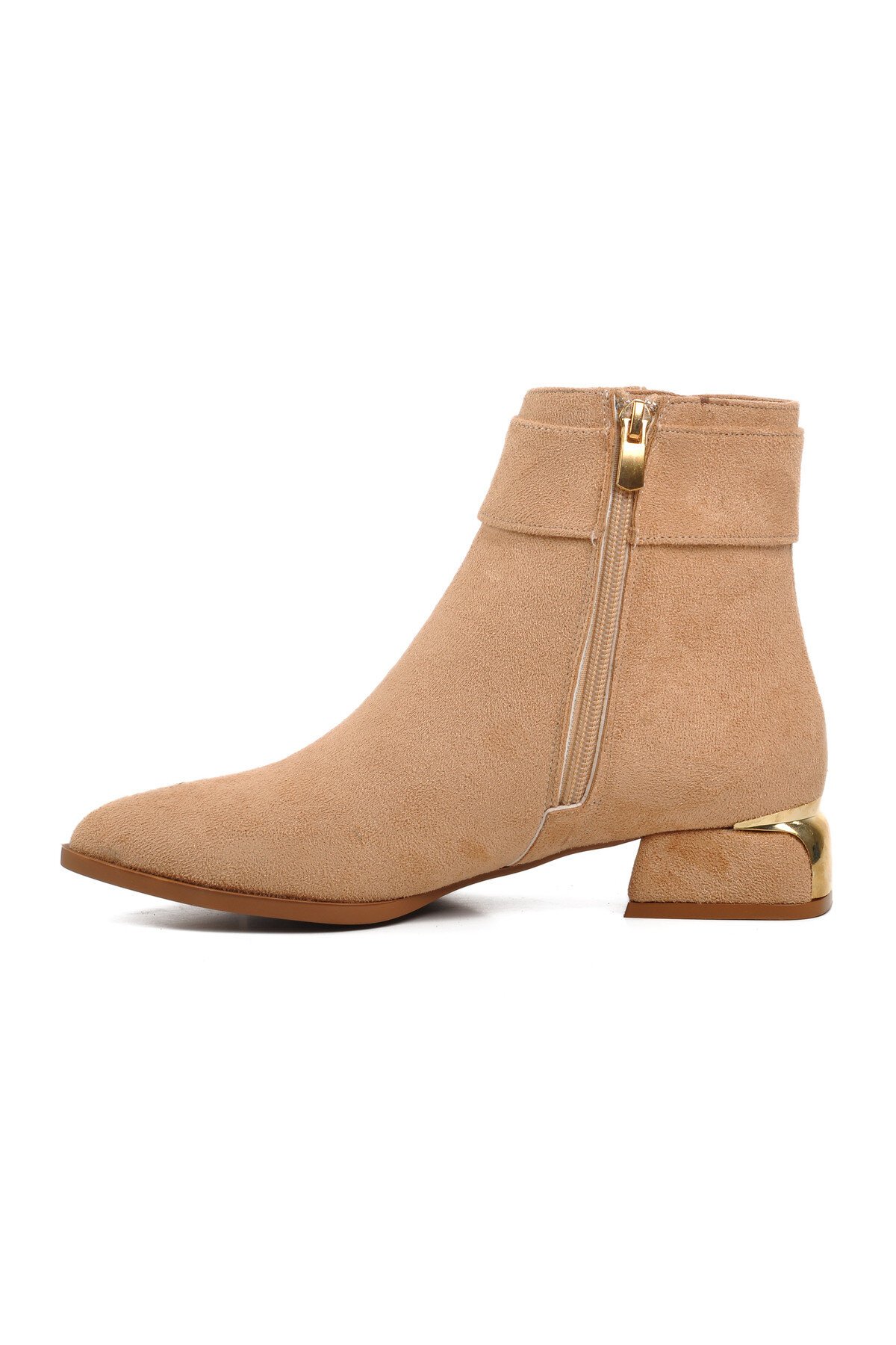 Ayakmod Bej Süet Kadın Bot