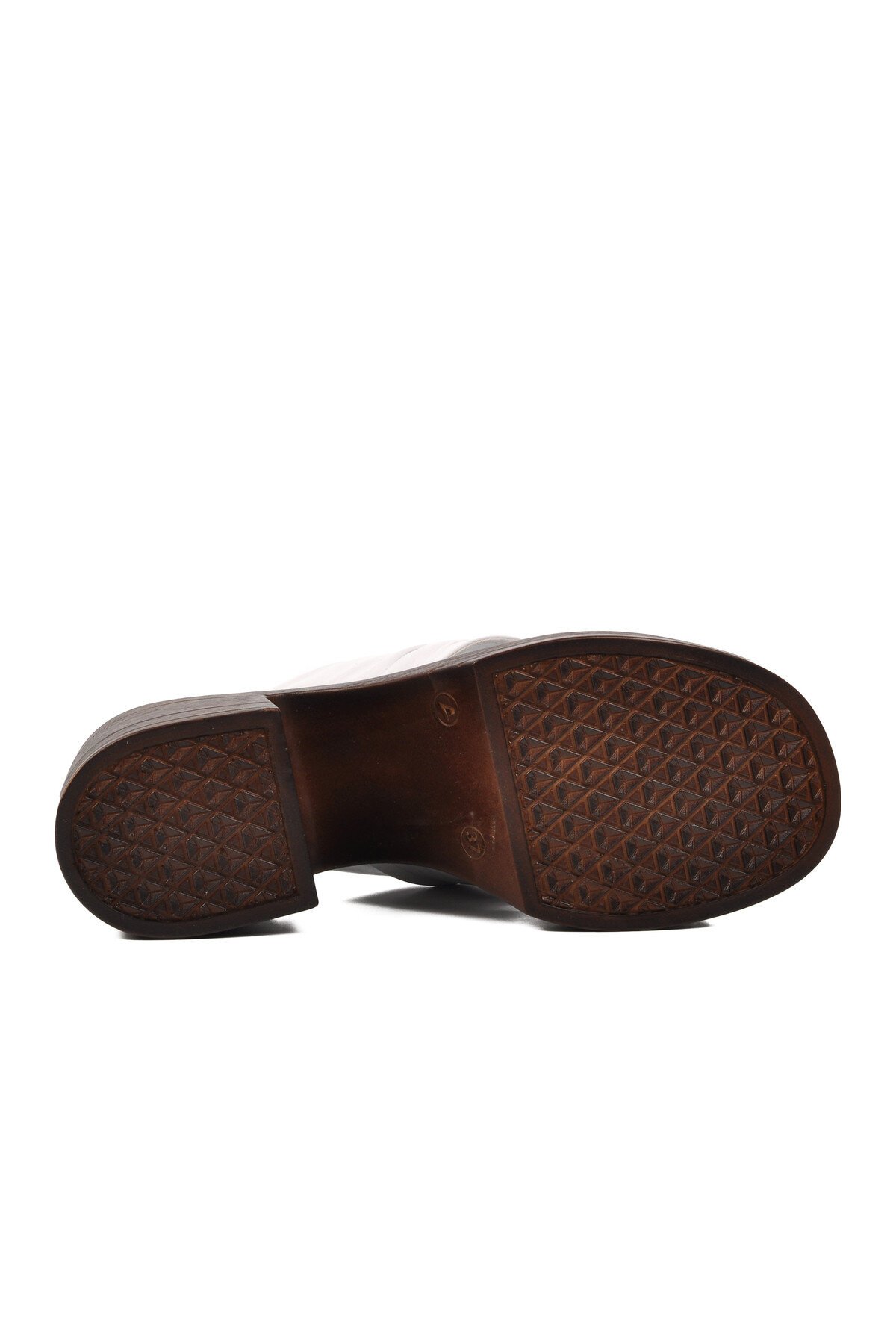 Ayakmod Beyaz Kadın Topuklu Terlik