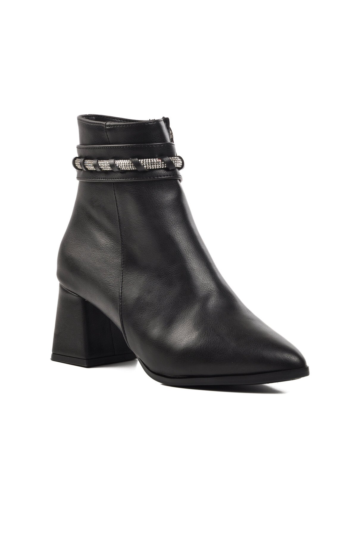 Ayakmod Siyah Cilt Kadın Bot