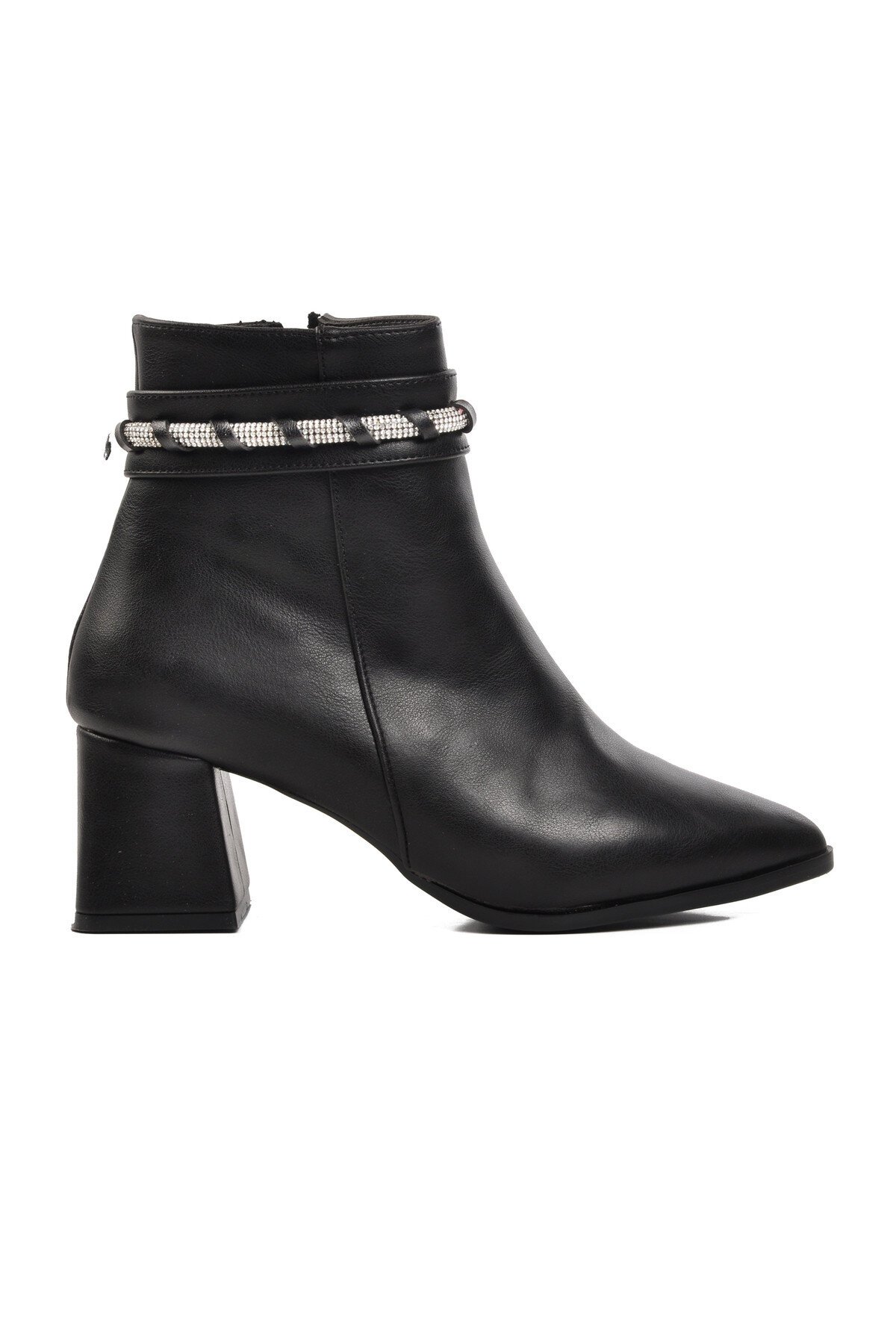 Ayakmod Siyah Cilt Kadın Bot