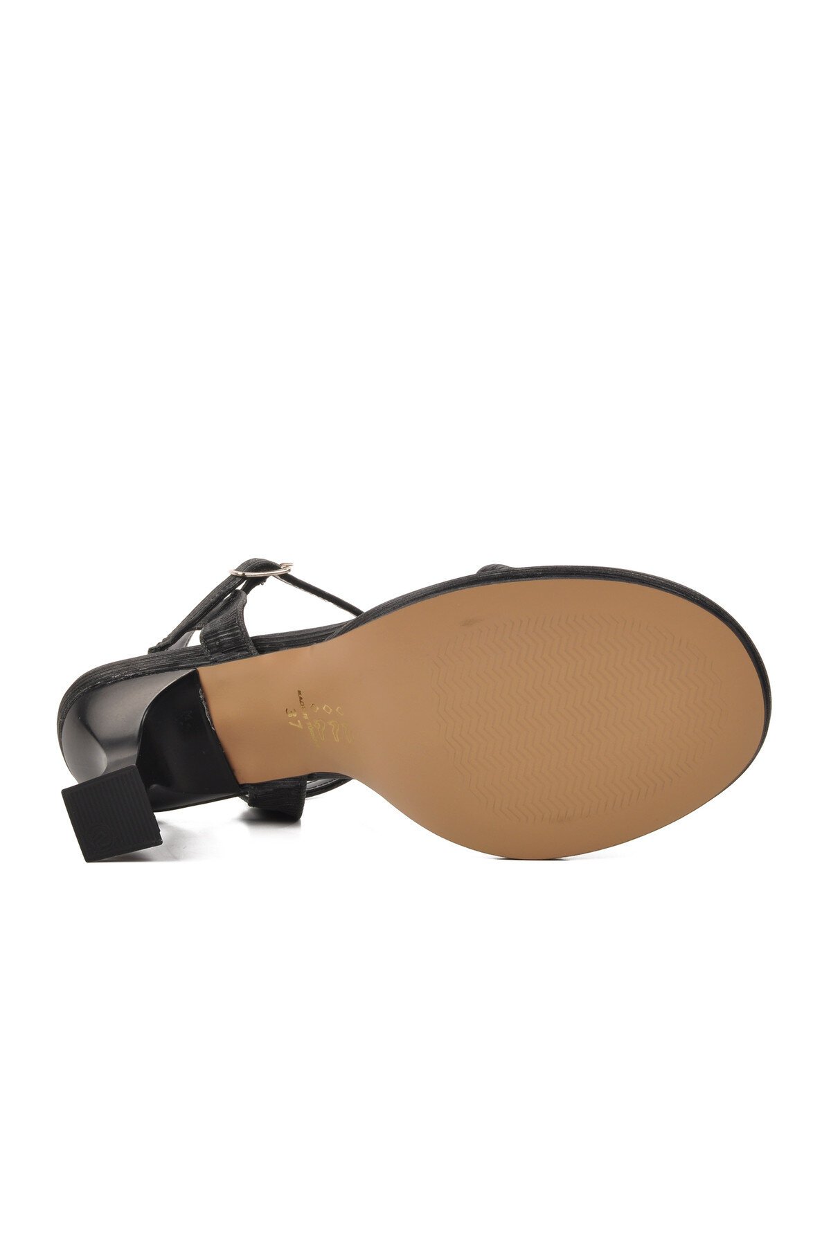 Siyah Kadın Topuklu Sandalet