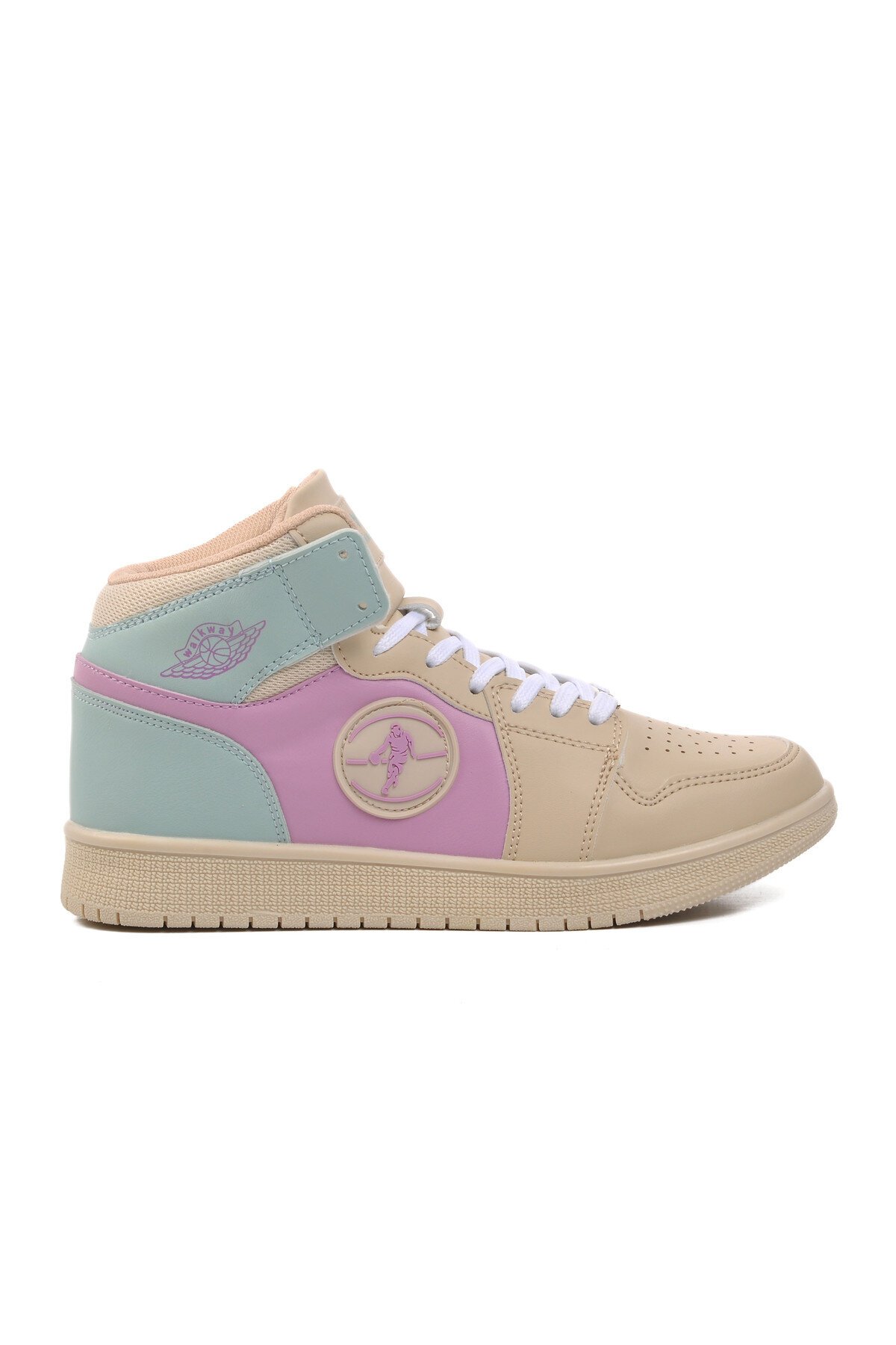 Walkway Bej-Lila-Yeşil Unisex Hi Sneaker