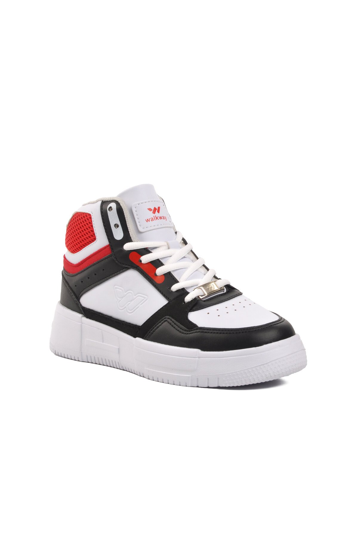 Walkway Beyaz-Siyah-Kırmızı Unisex Hi Sneaker