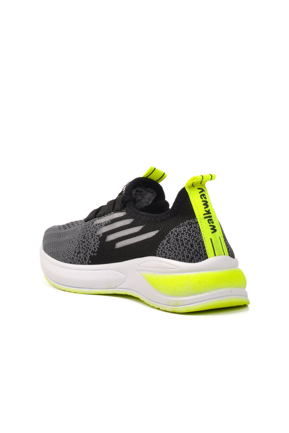 Walkway Siyah-Beyaz-Fosfor Sarı Çocuk Spor Ayakkabı