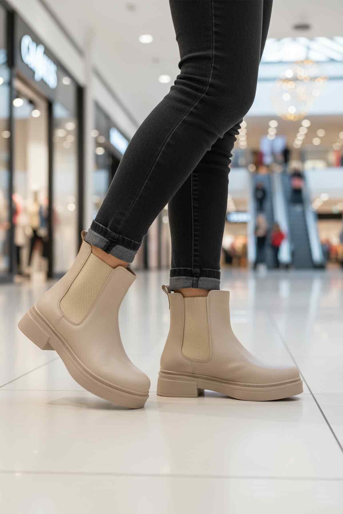 Bej Cilt İçi Polarlı Kadın Bot 209134 Z