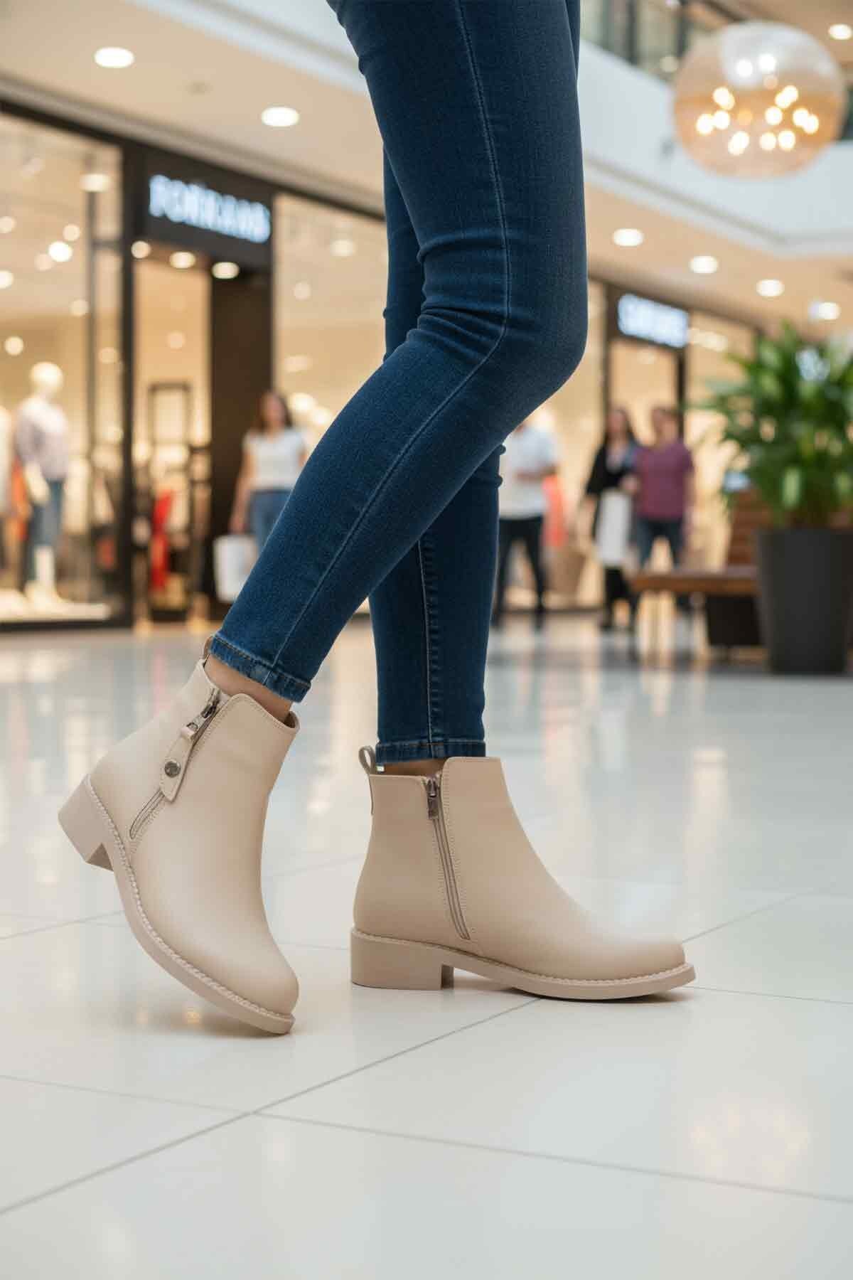 Bej Cilt İçi Polarlı Kadın Bot 224581 Z