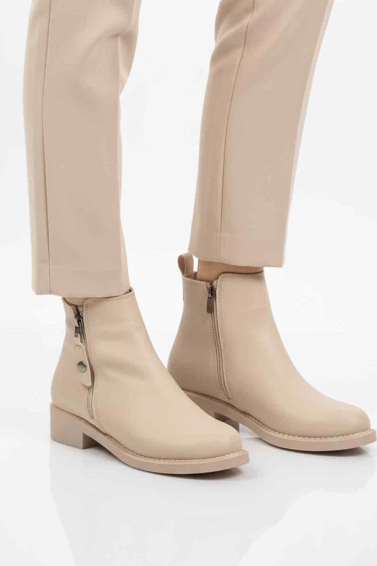 Bej Cilt İçi Polarlı Kadın Bot 224581 Z