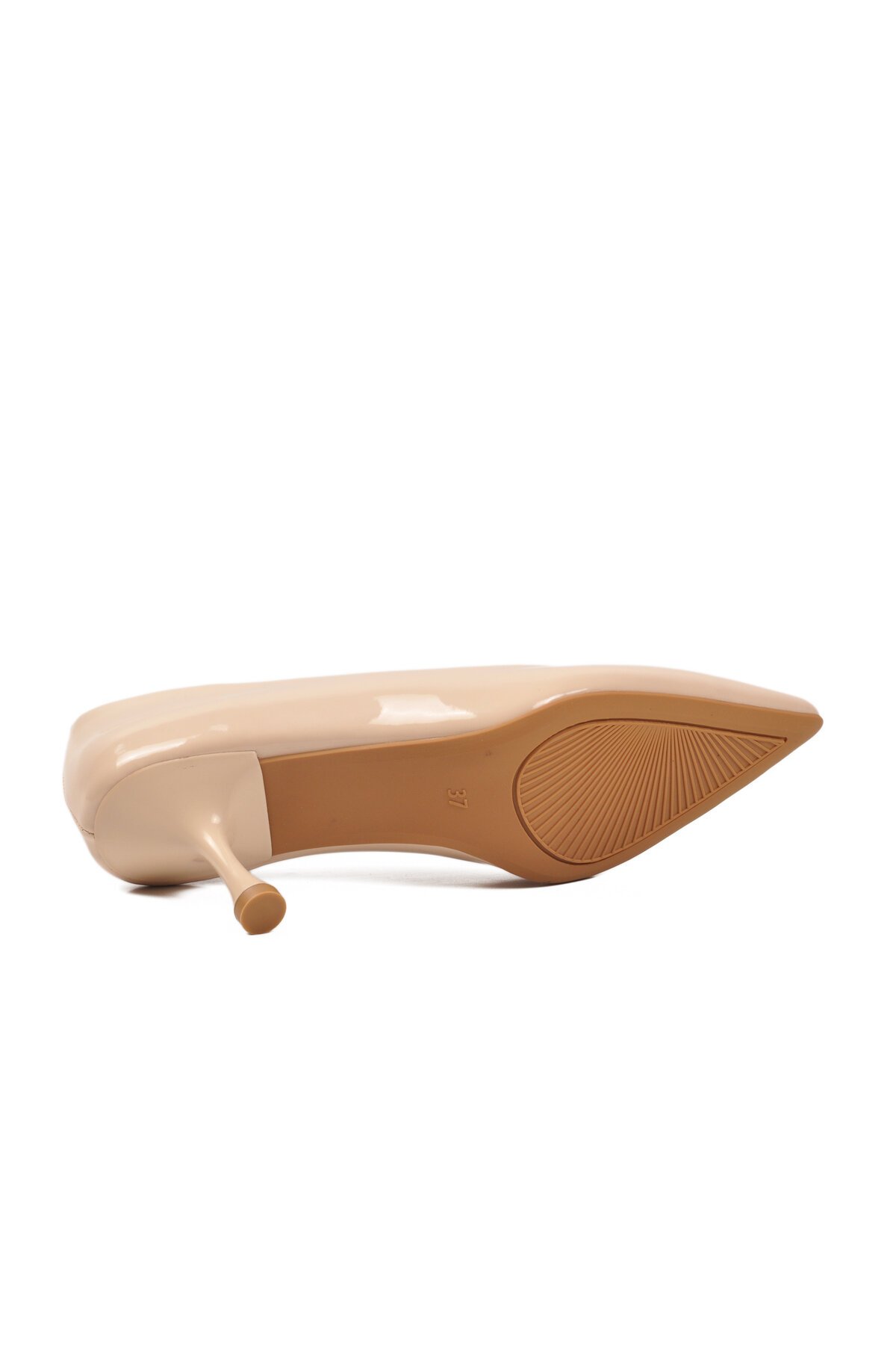 Bej Rugan İnce Topuklu Kadın Topuklu Ayakkabı 695033 Z