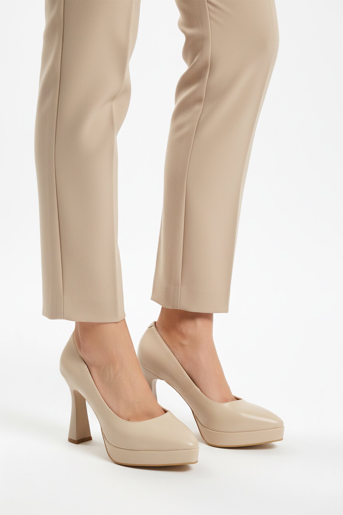 Bej Kadın Topuklu Ayakkabı 448206 Z