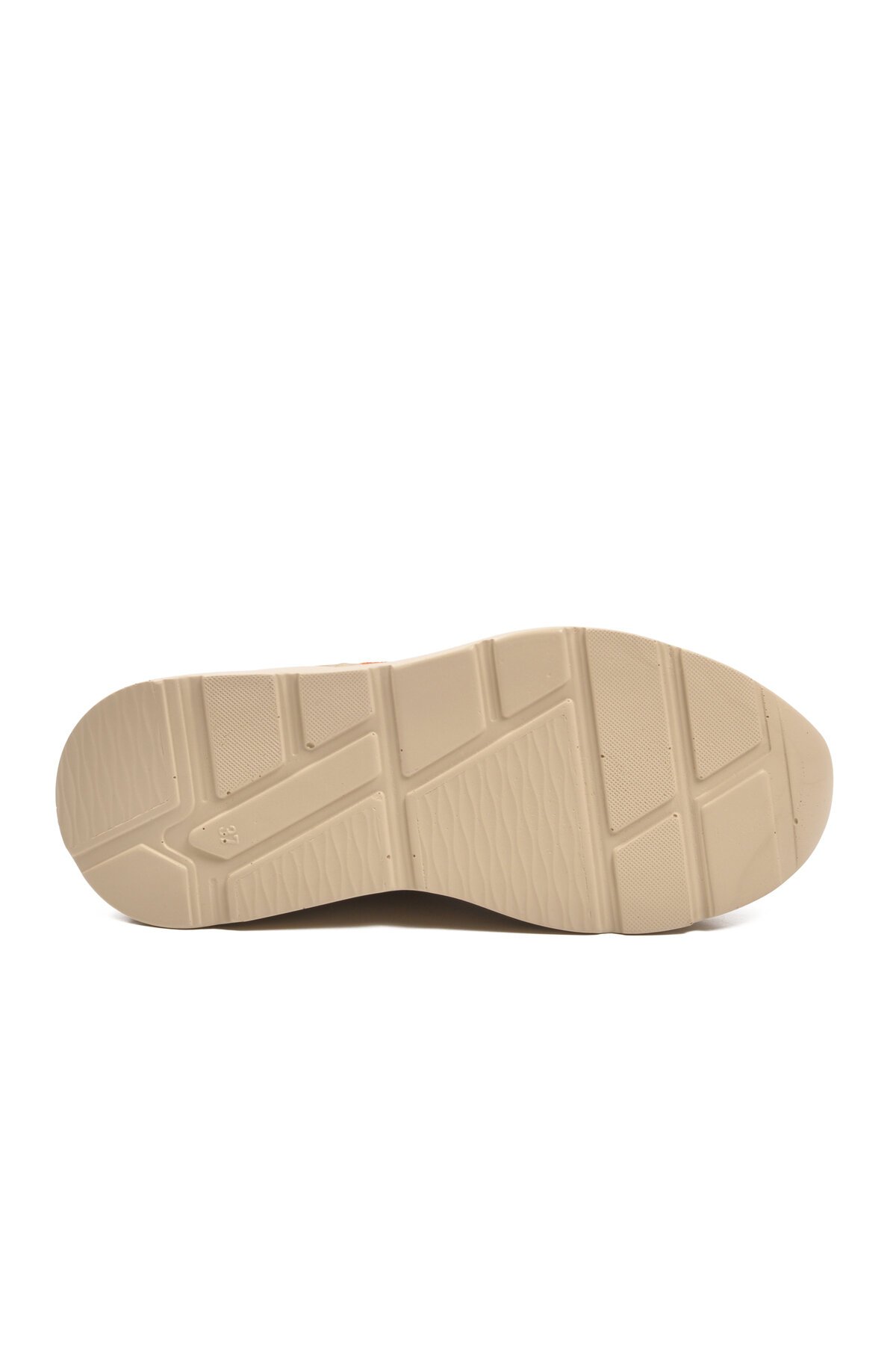Bej-Turuncu Esnek Unisex Spor Ayakkabı 051 G