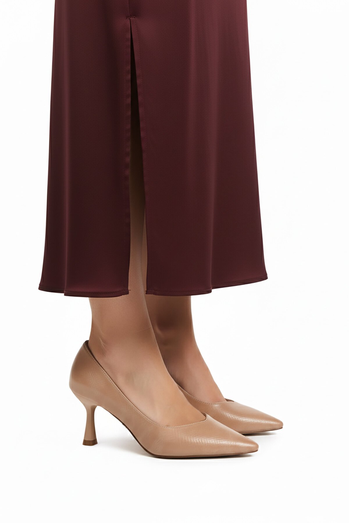Bej Yılan Kadın Topuklu Ayakkabı 357190 Z