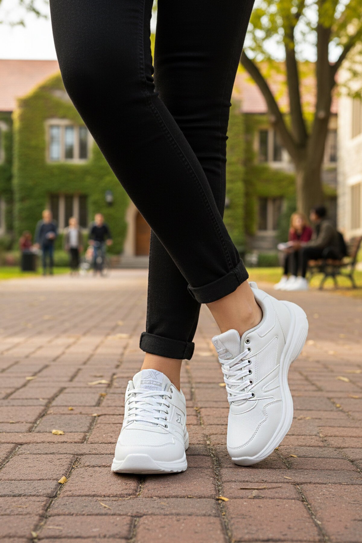 Beyaz Esnek Hafif Unisex Spor Ayakkabı Xstep 020-Cilt G