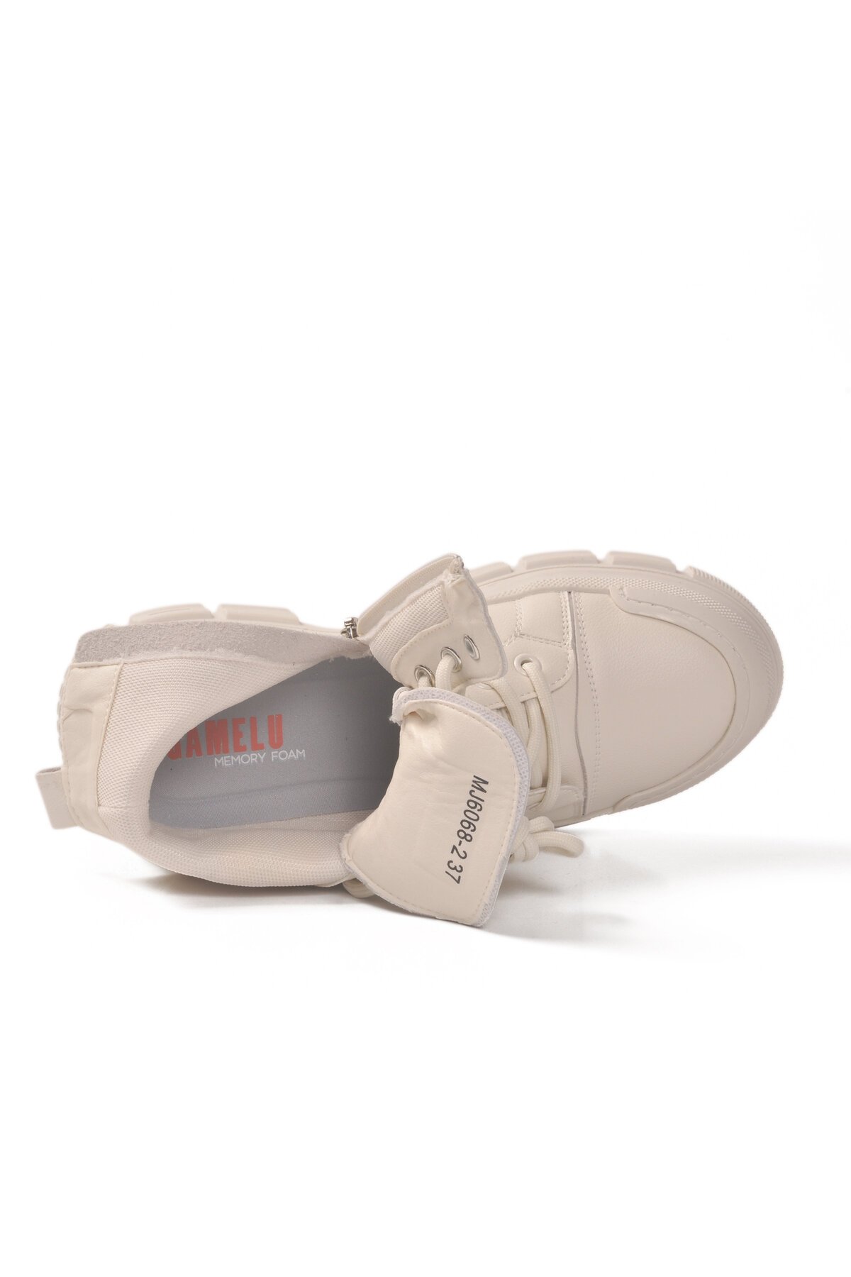 Beyaz Memory Foarm Fermuarlı Kadın Bot Neptün Z