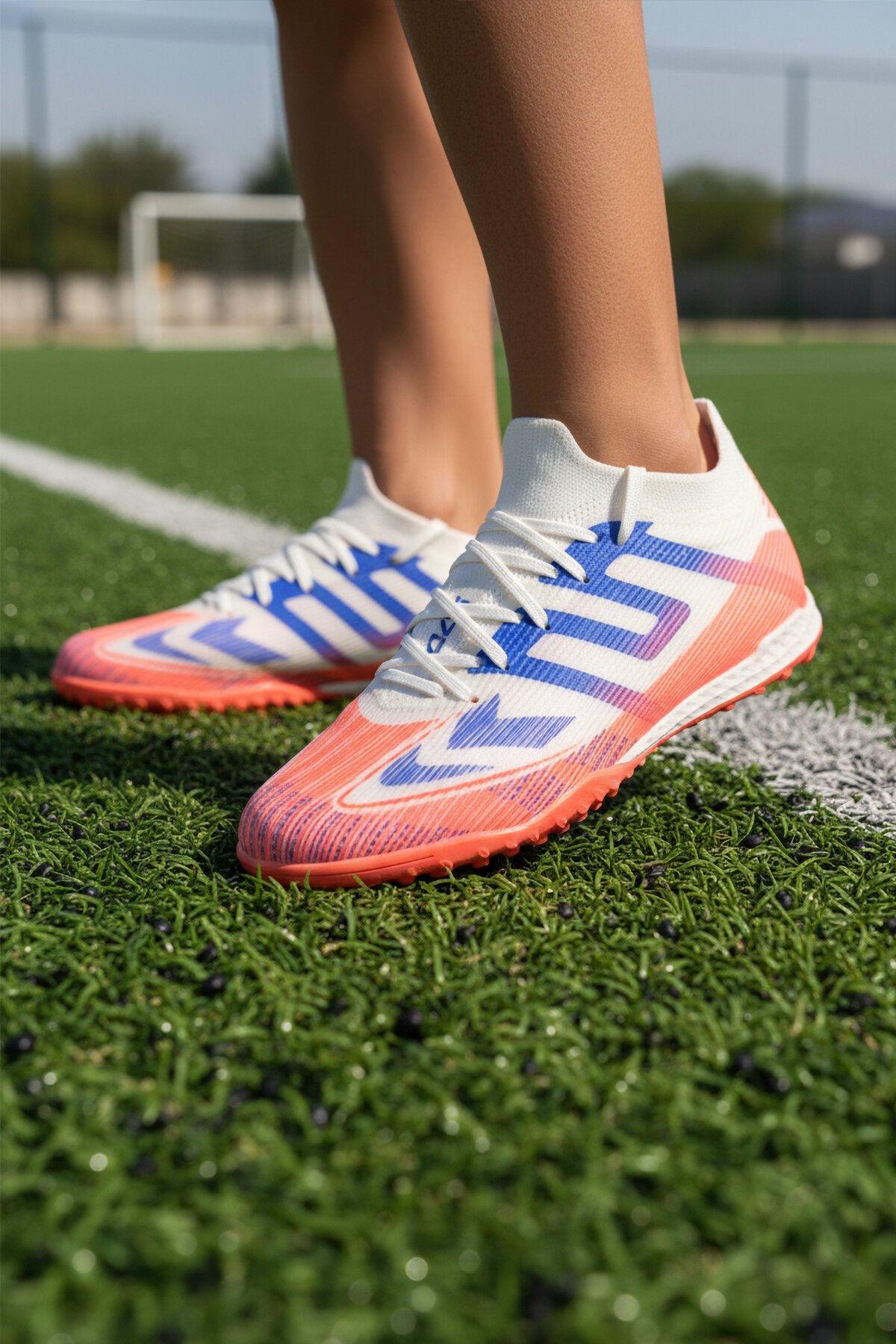 Beyaz-Saks Erkek Halı Saha Ayakkabısı Playup MH-252-149 M