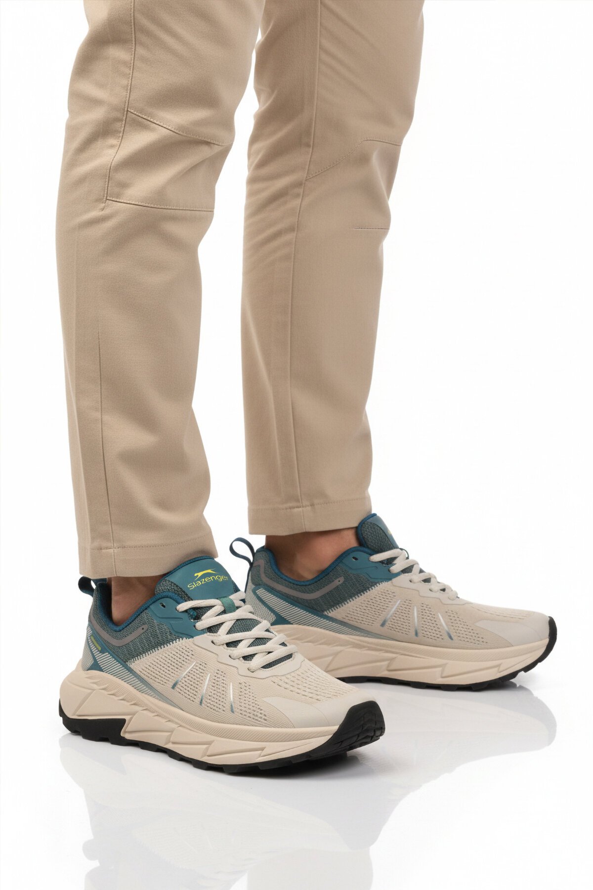 Beyaz-Yeşil Hafif Erkek Spor Ayakkabı Warren M