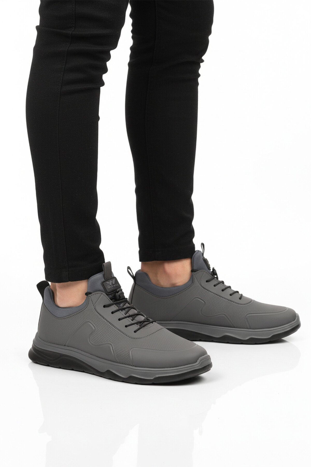 Füme Lastik Bağcıklı Comfort Taban Hafif Erkek Spor Ayakkabı Kaif 2323 M