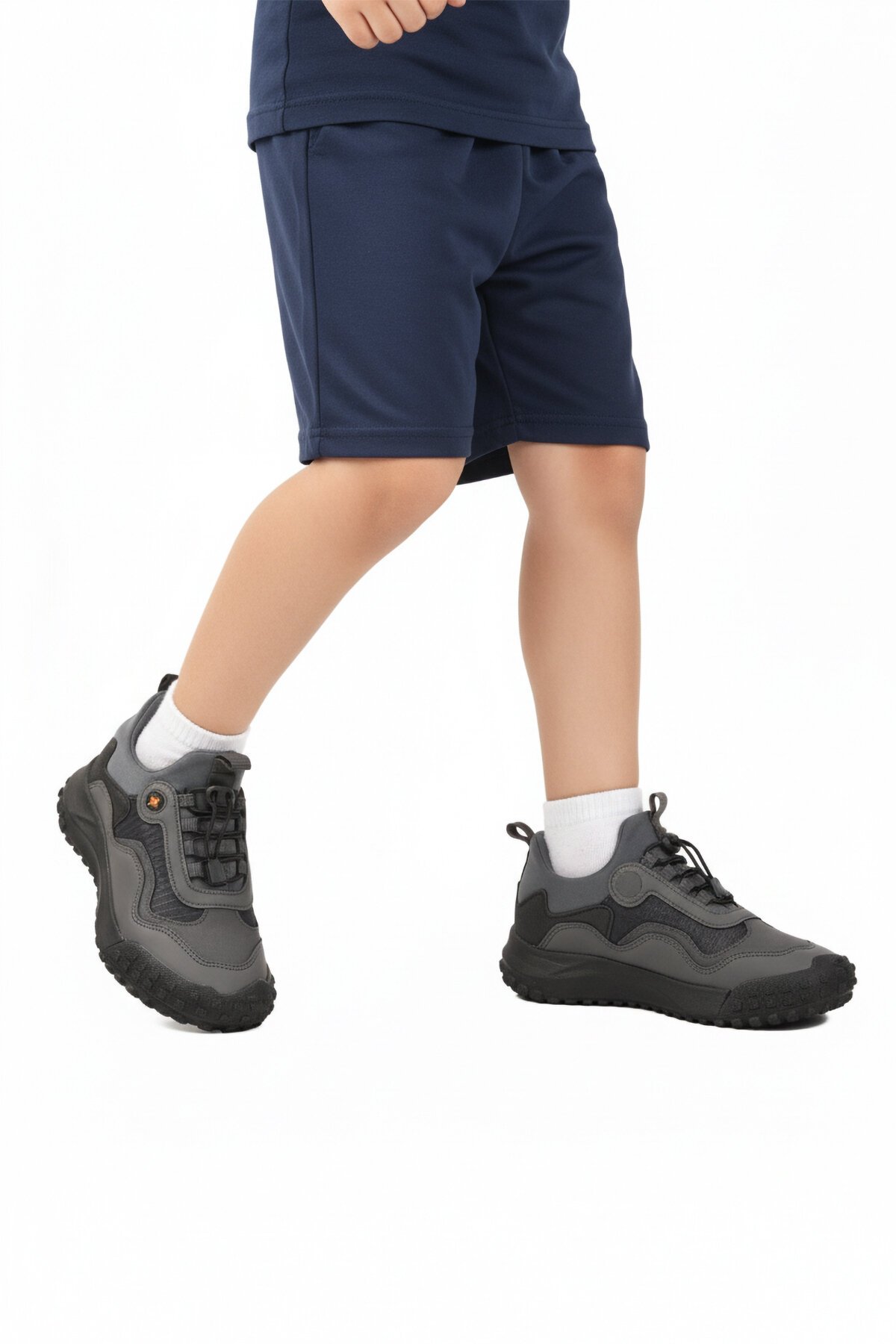 Füme Lastik Bağcıklı Çocuk Outdoor Ayakkabı G63 Kids F