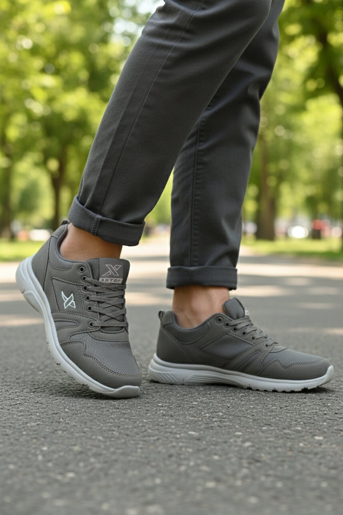 Füme Esnek Hafif Erkek Spor Ayakkabı Xstep 020-Cilt M