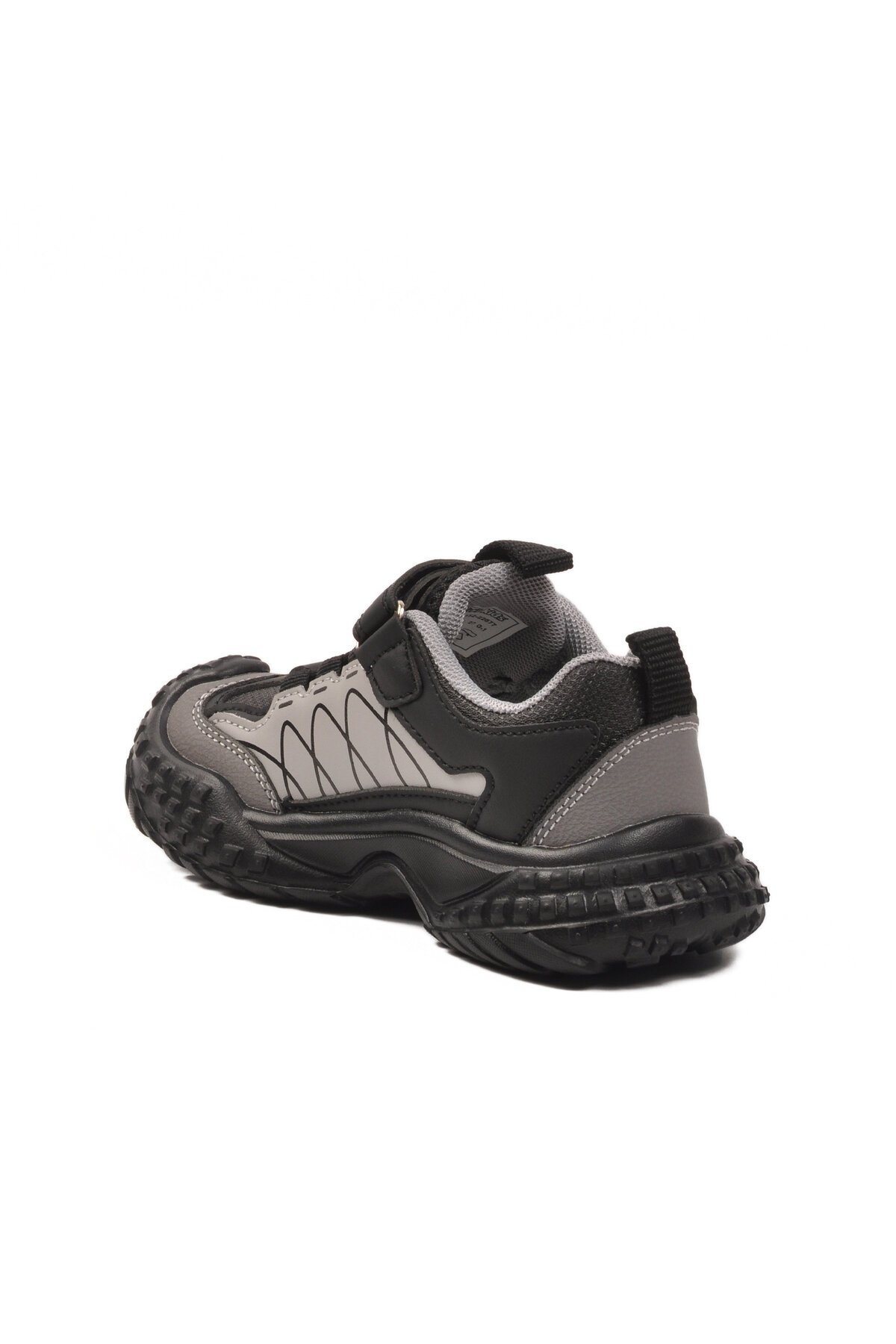 Gri-Siyah Hafif Çocuk Spor Ayakkabı 22677 P