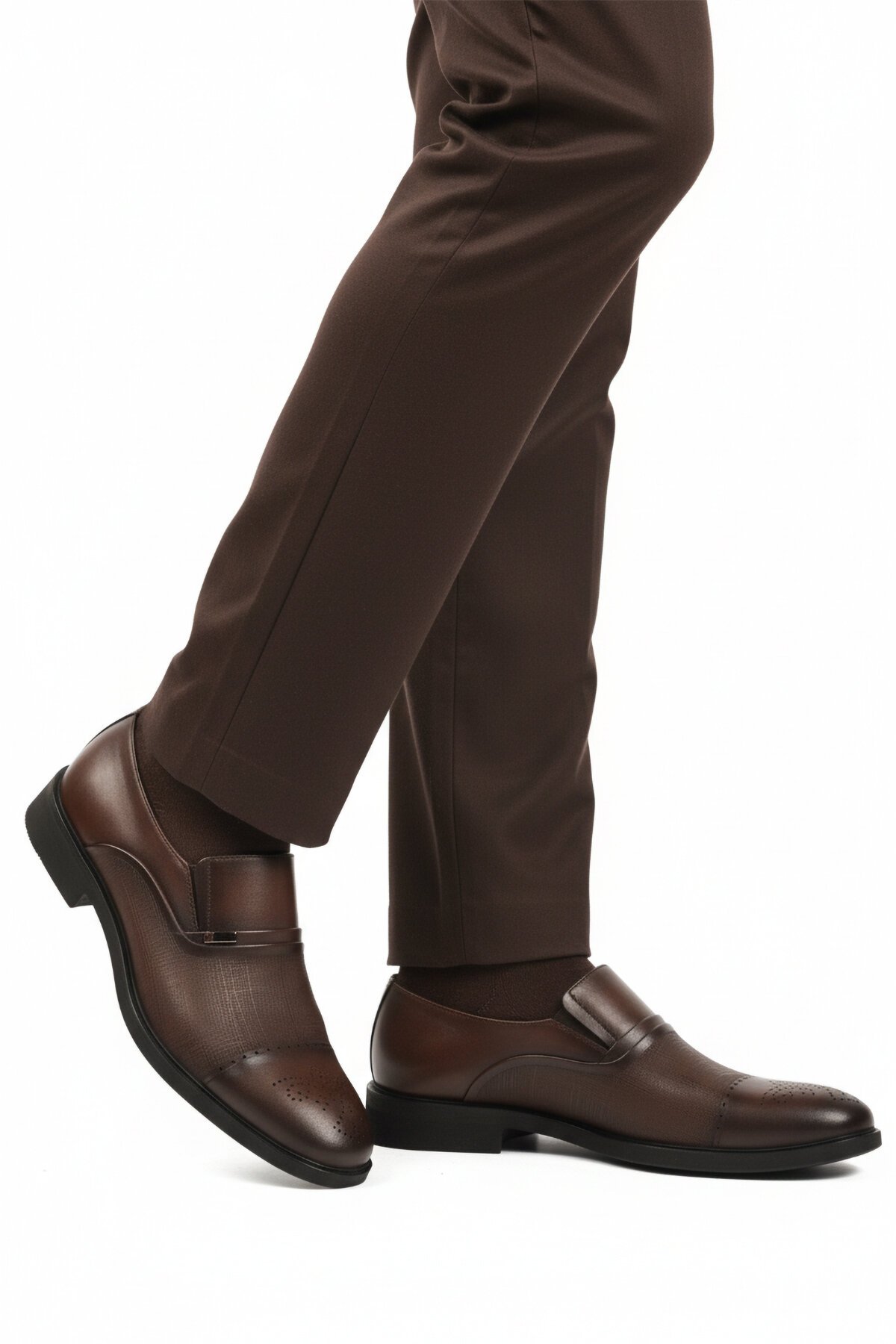 Kahve Hakiki Deri Erkek Klasik Ayakkabı 380 M