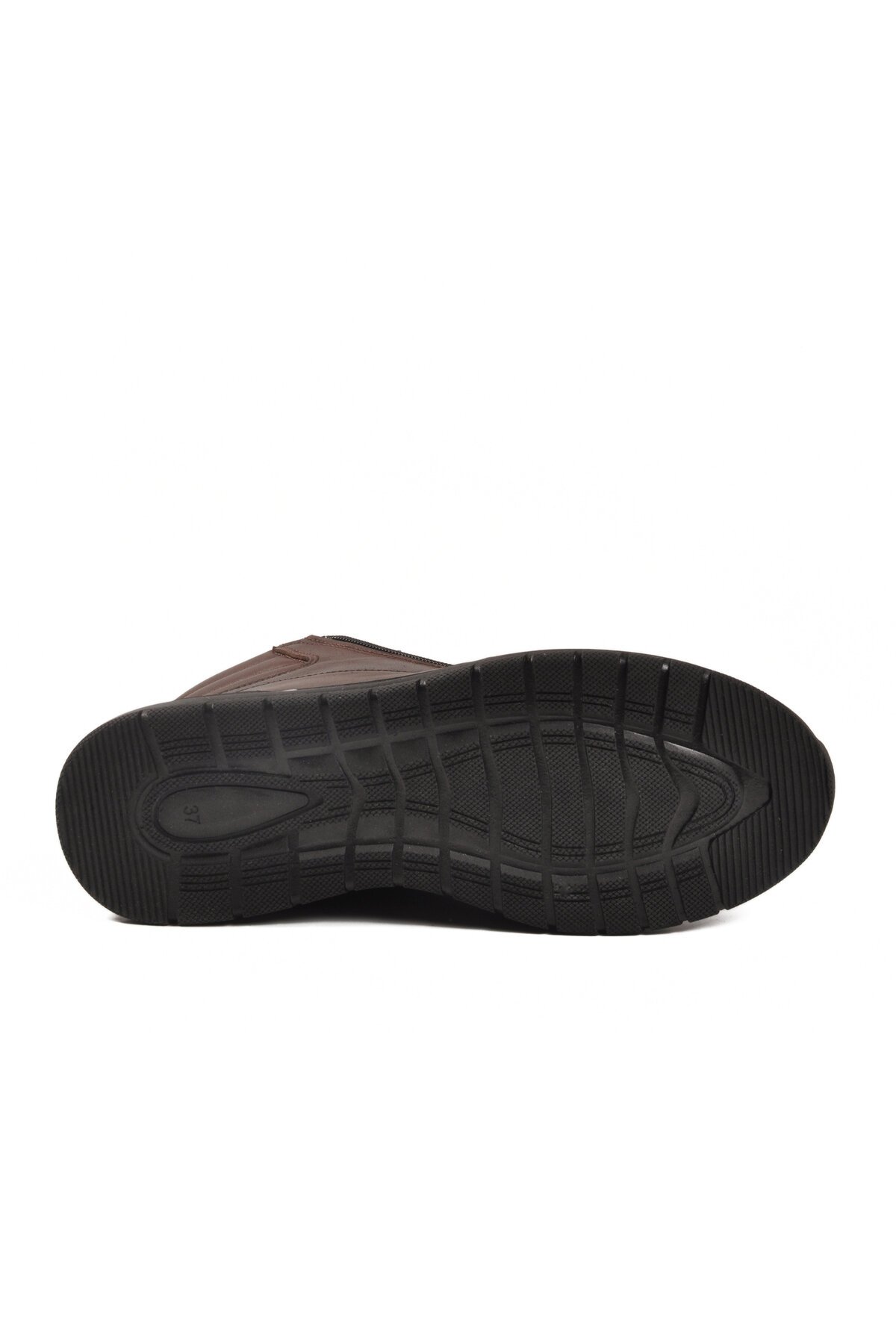 Kahve Hakiki Deri Fermuarlı Kadın Bot 2004 Z