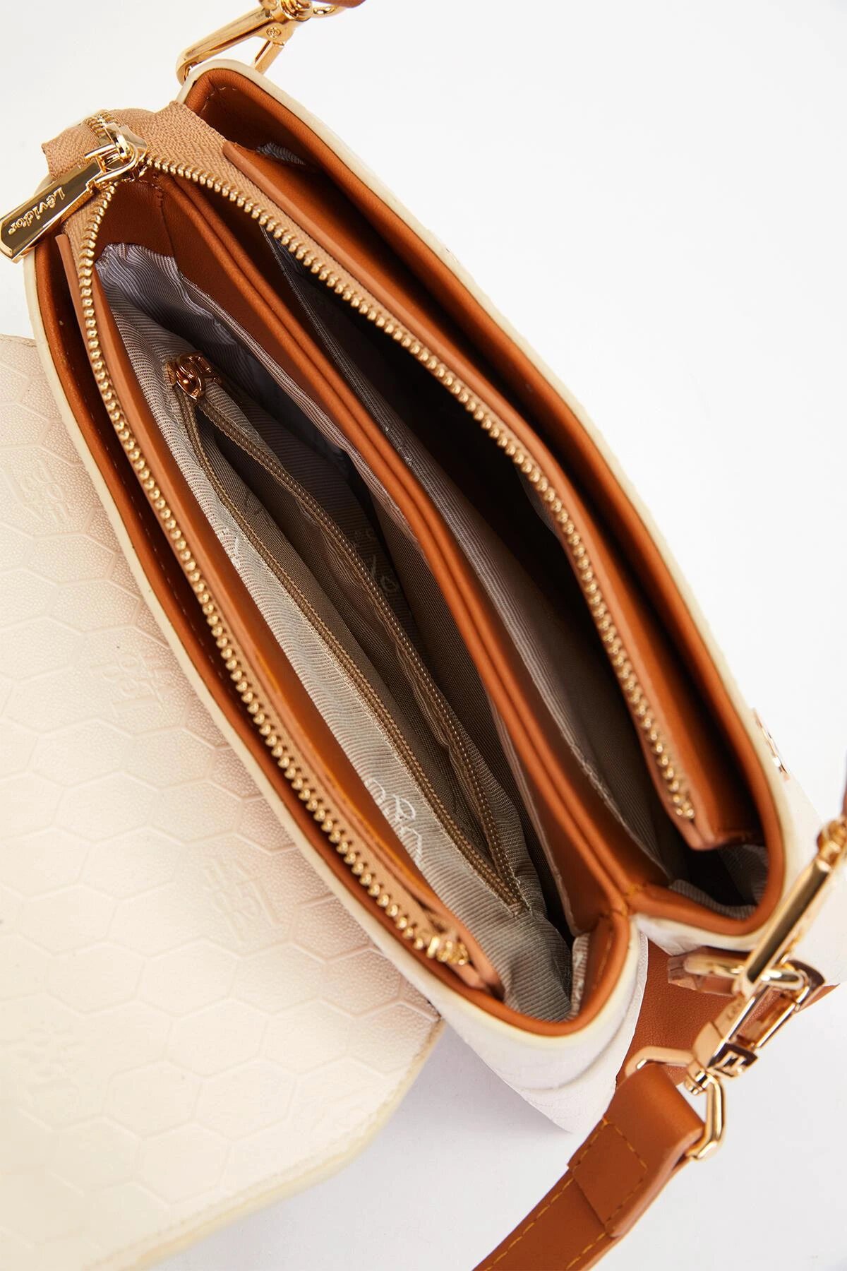 Krem  Kadın Omuz Çantası 930517 Çanta