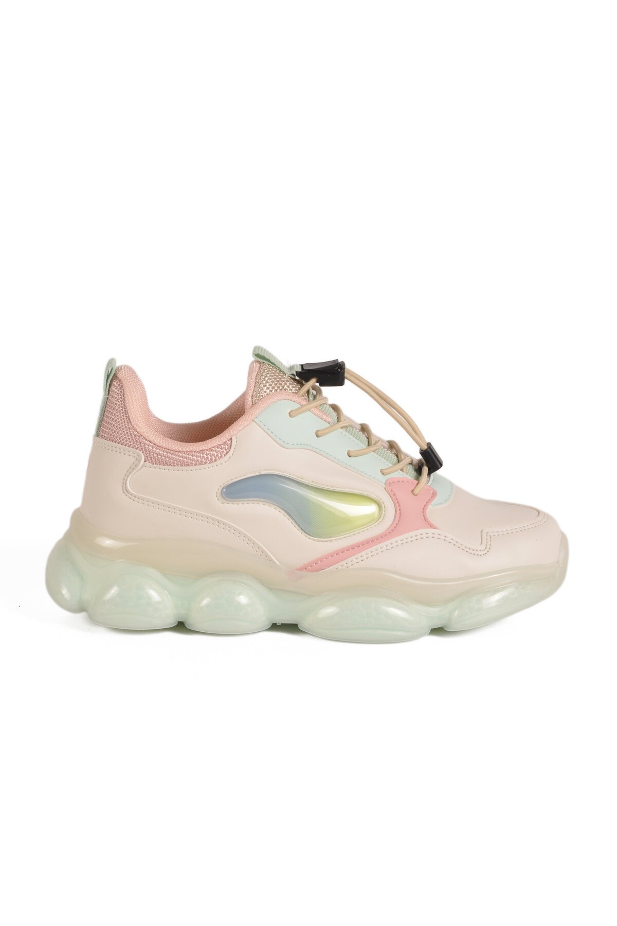 Krem-Pudra Hafif Çocuk Spor Ayakkabı 2054  F