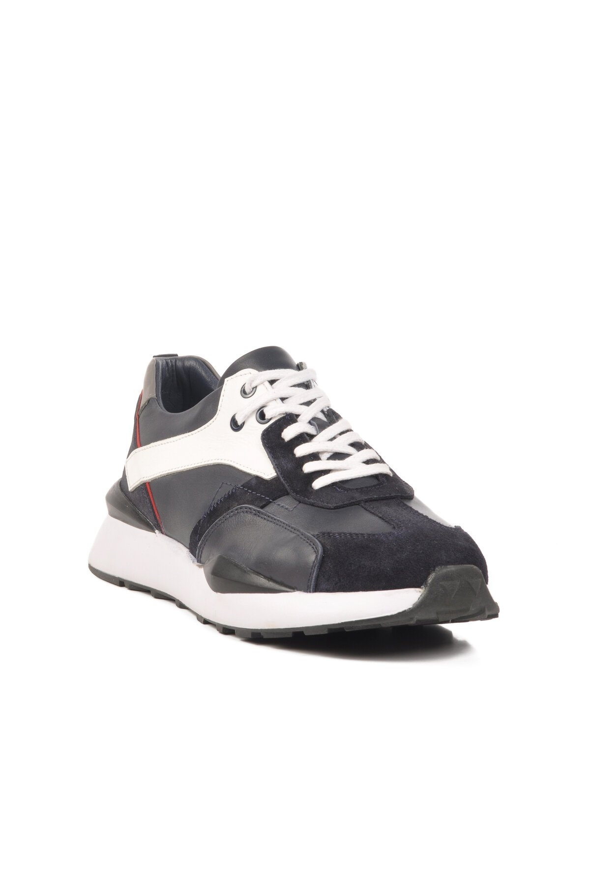 Lacivert-Beyaz Hakiki Deri Erkek Sneaker 2Y1076-6285 M