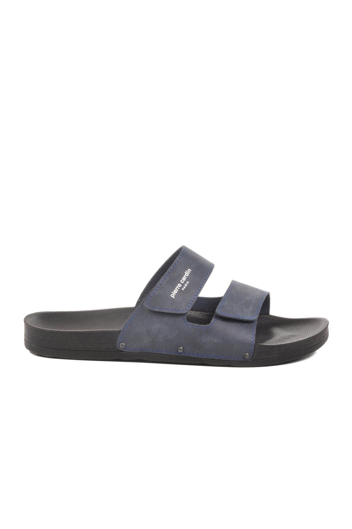 Lacivert Suni Deri Erkek Terlik PC-7039 M ( Büyük No )