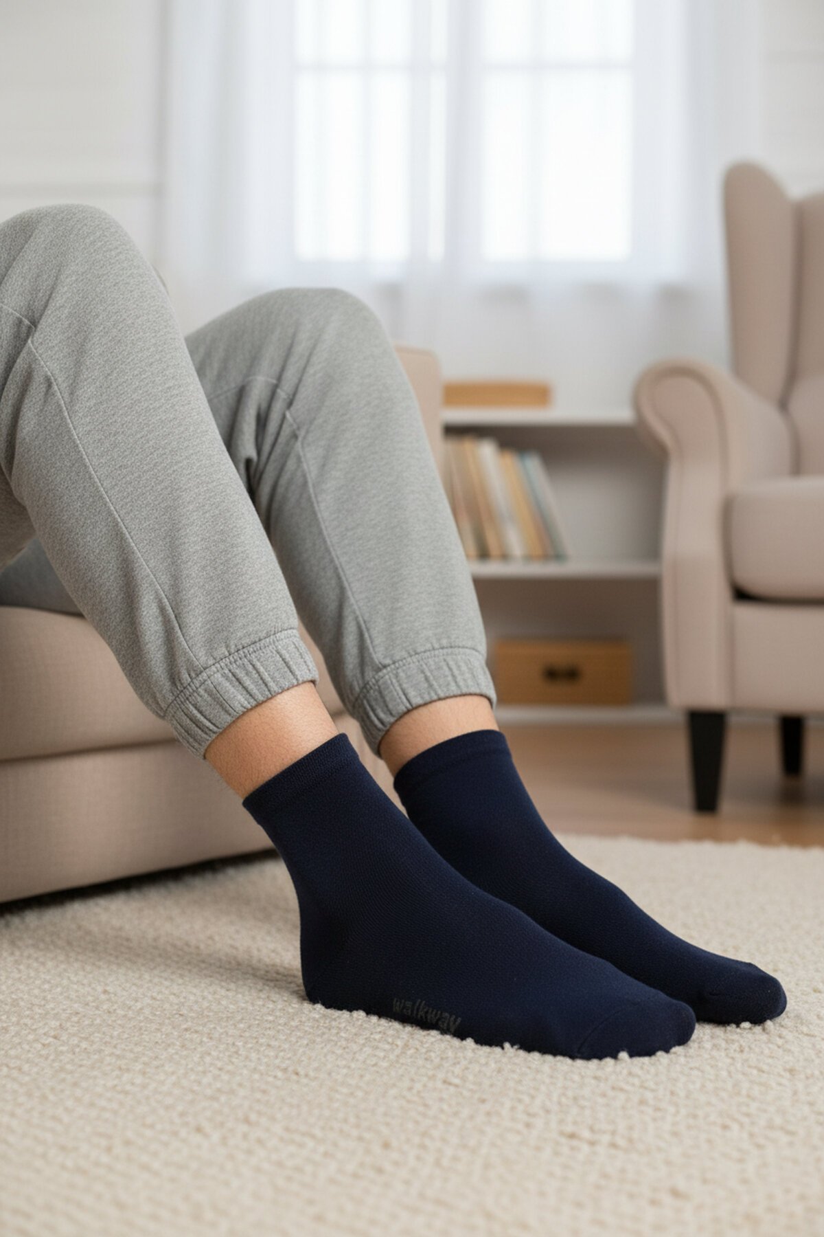 Lacivert Pamuklu Uzun Erkek Çorap PTK-2184