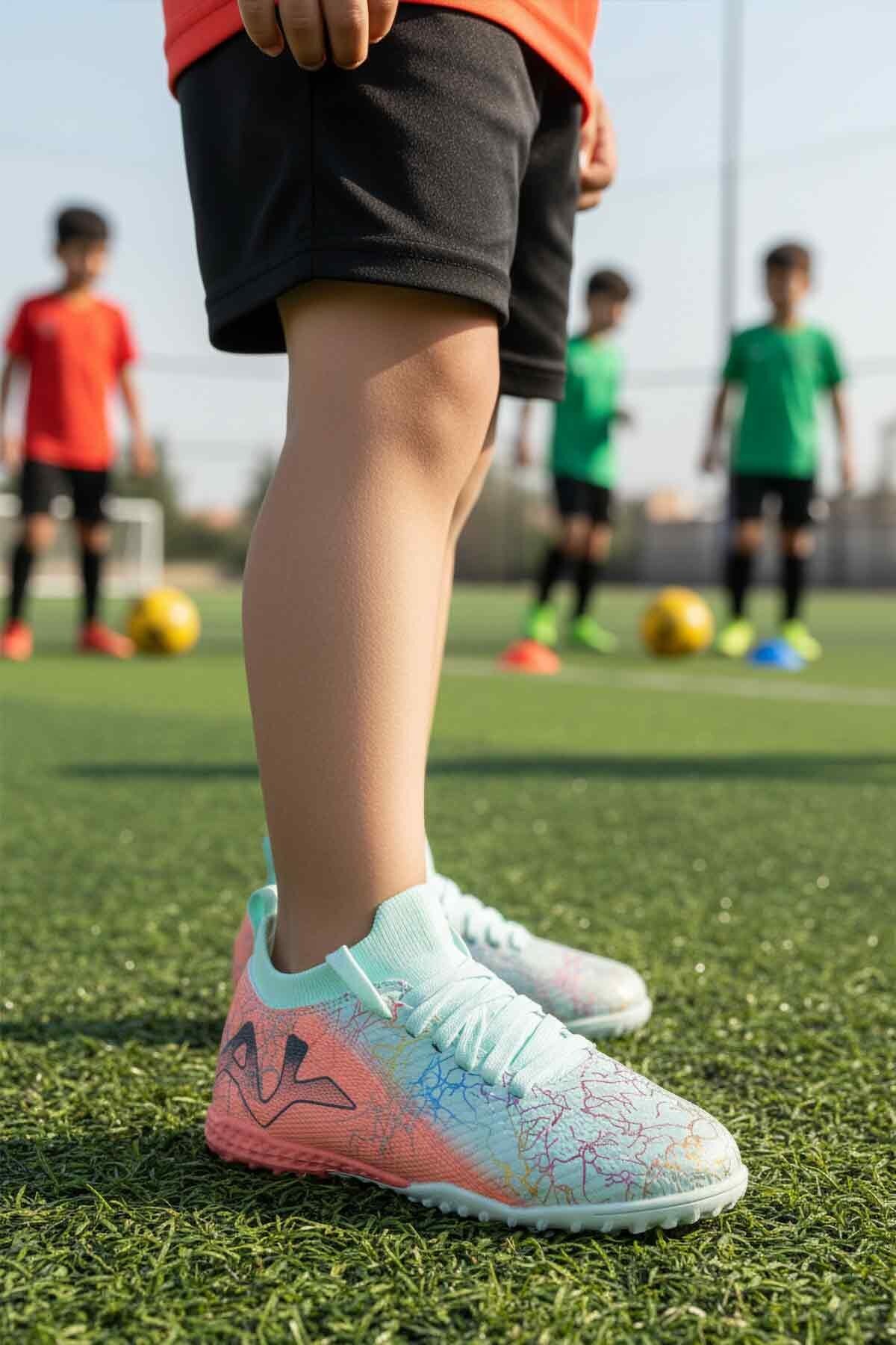 Mint-Somon Esnek Hafif Çocuk Halı Saha Ayakkabısı FH-252-153 F