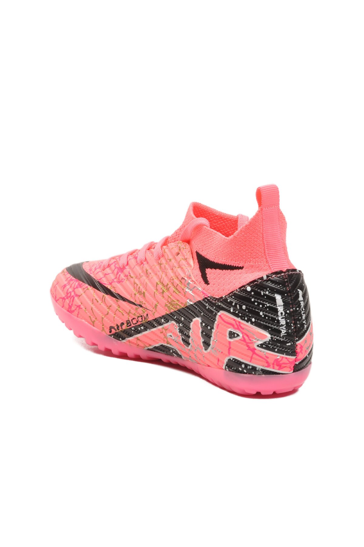 Pembe-Siyah Çoraplı Çocuk Halı Saha Ayakkabısı Air 600 F