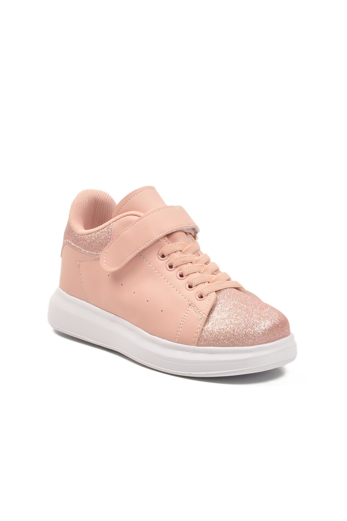 Pudra Simli Cırtlı Hafif Çocuk Spor Ayakkabı 2540-26K F