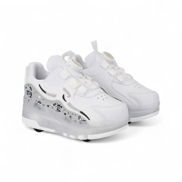 Rocky Beyaz Ortopedik Işıklı Patenli Çocuk Spor Ayakkabı Nils F