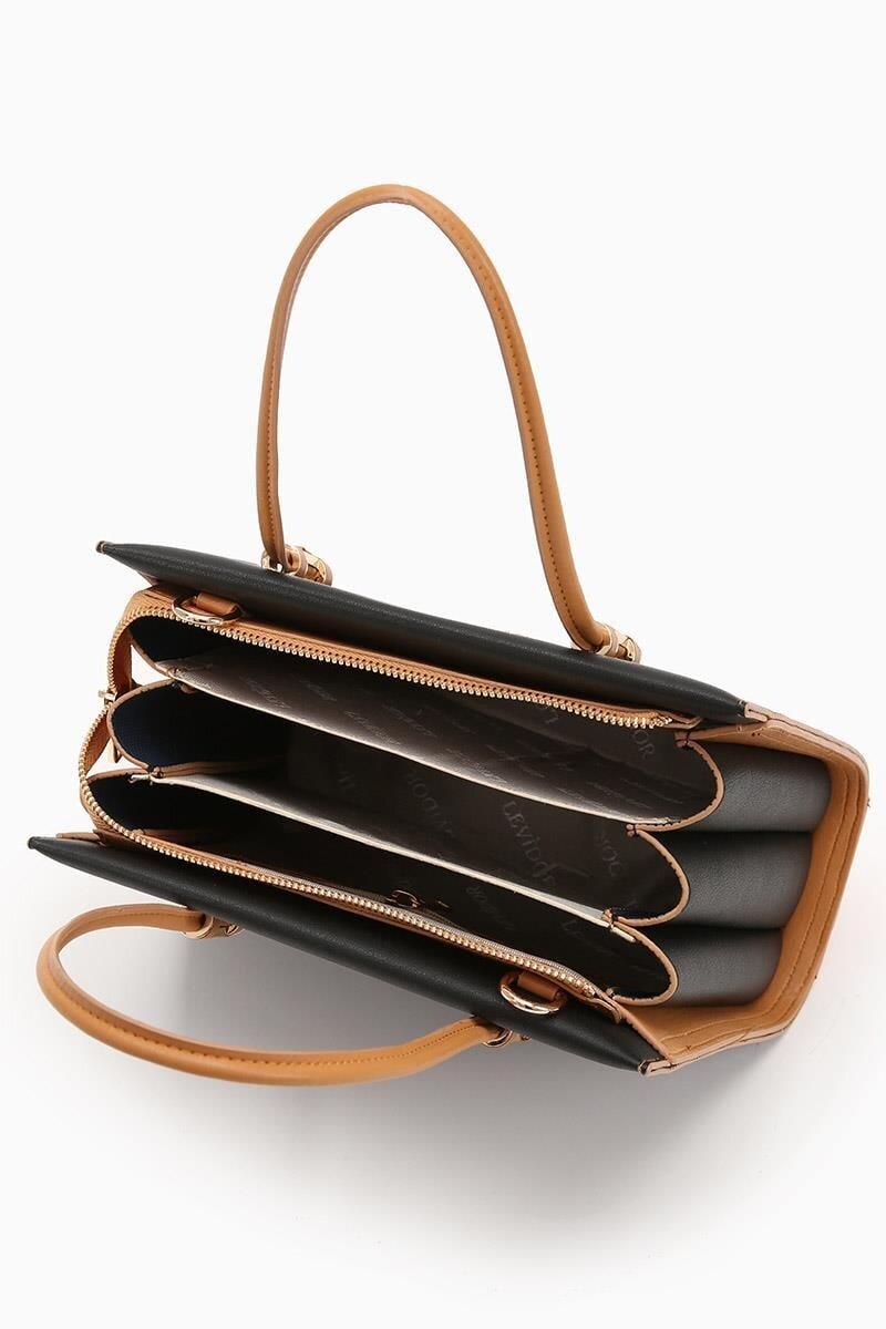 Siyah-Camel Kadın Omuz Çantası 930156