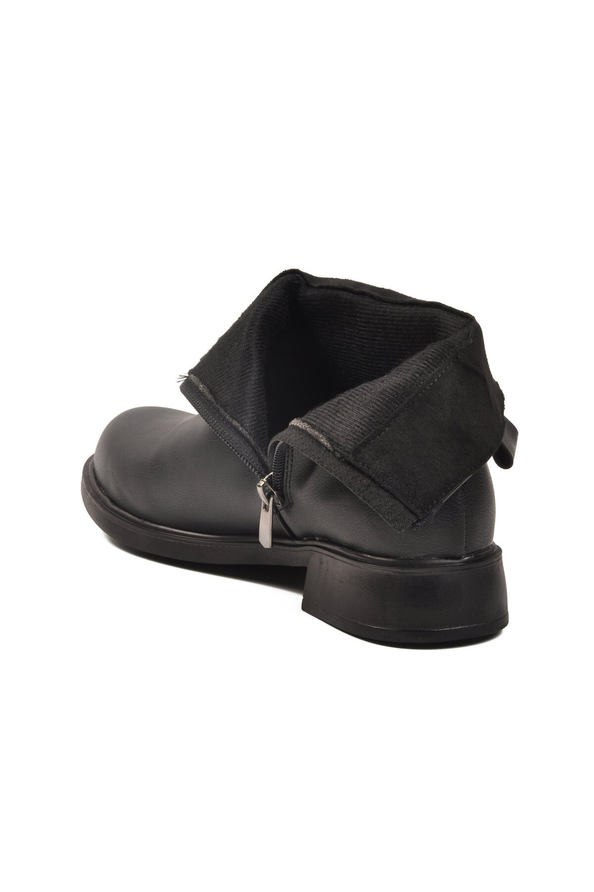 Siyah Cilt Fermuarlı Kadın Bot 209144 Z