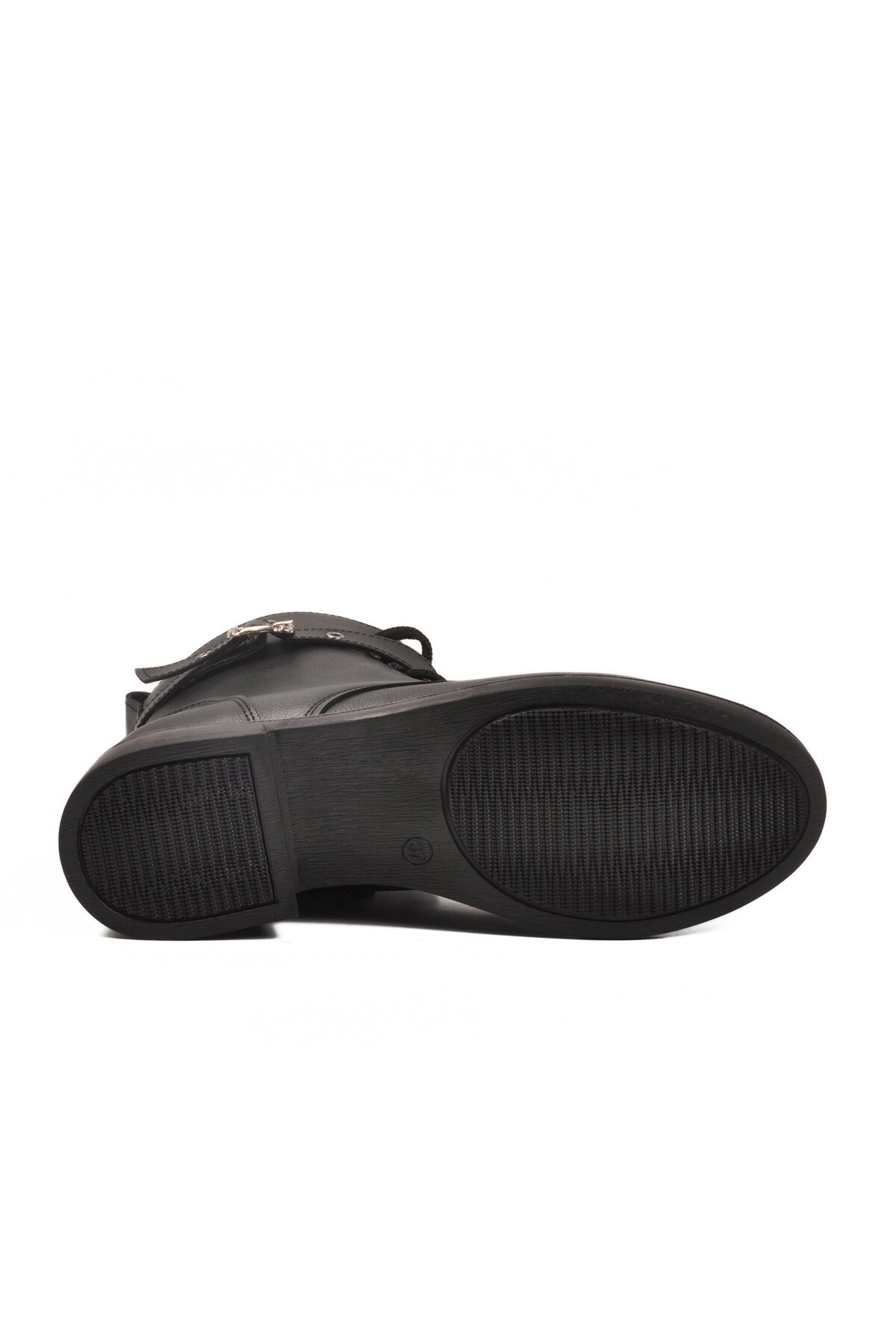 Siyah Cilt Fermuarlı İçi Polarlı Kadın Bot 209151 Z