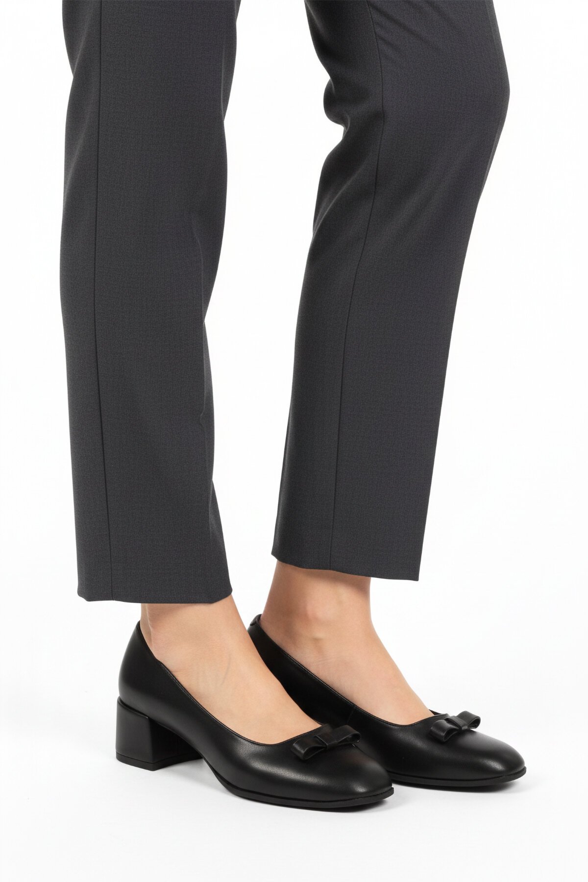 Siyah Cilt Kadın Topuklu Ayakkabı 519081 Z