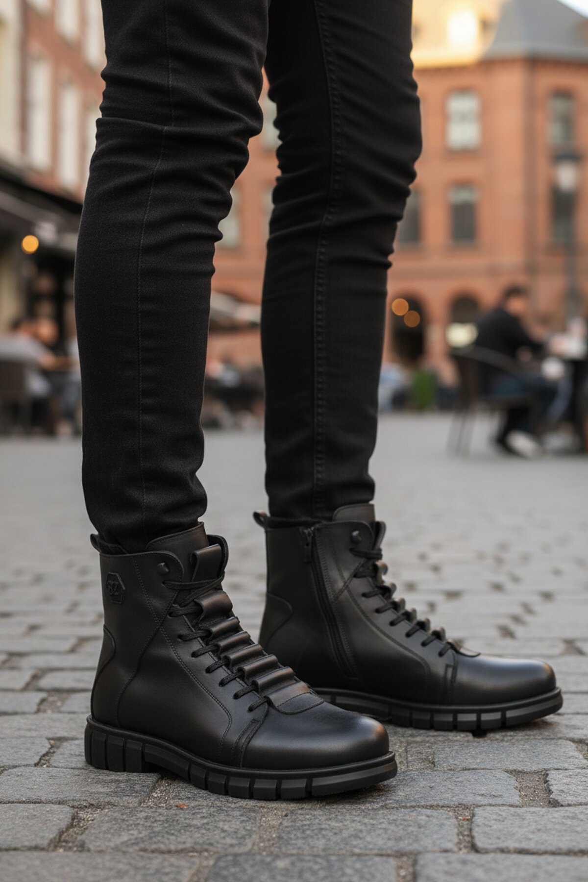 Siyah Hakiki Deri Fermuarlı İçi Kürklü Erkek Bot 2K8518-HK-350 M