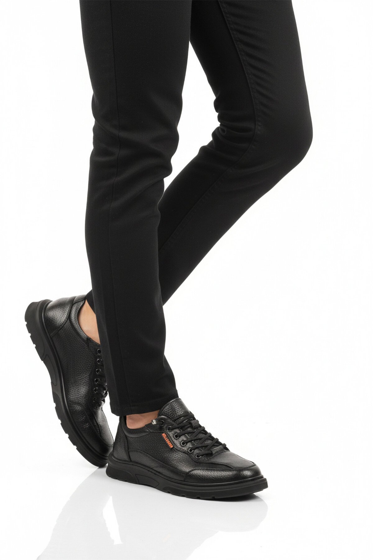 Siyah Floter Hakiki Deri Titreşimli Masaj Destekli  Erkek Günlük Ayakkabı 260043 M