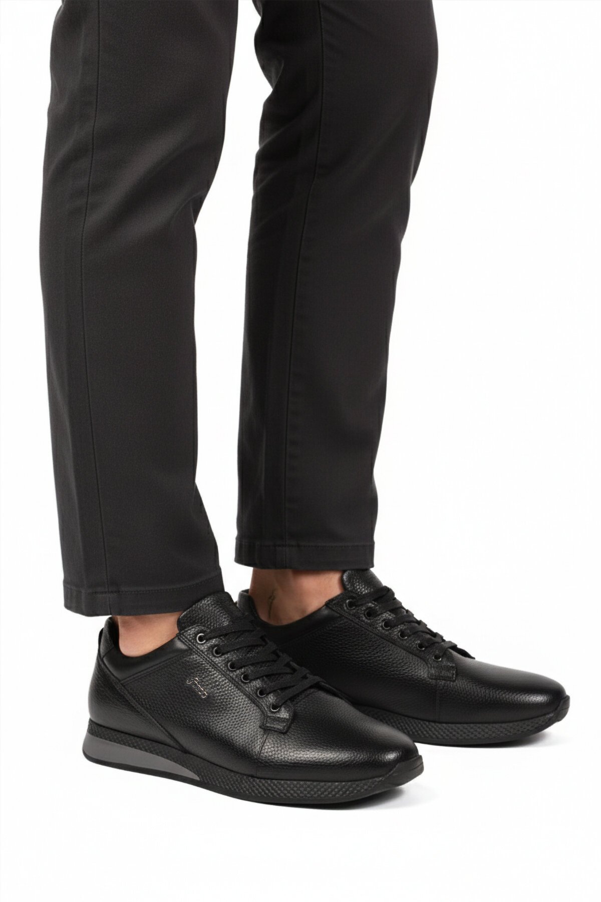 Siyah Floter Hakiki Deri Erkek Günlük Ayakkabı 3235 M