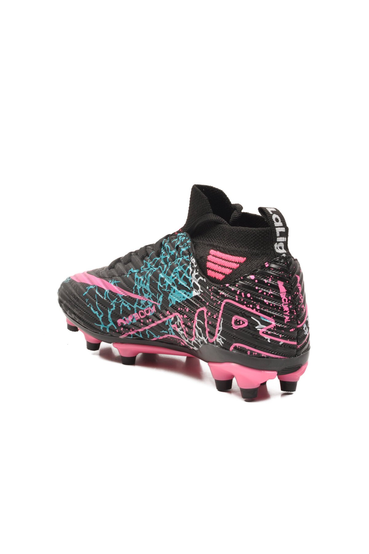 Siyah-Fuşya Çoraplı Hafif Çocuk Halı Saha Ayakkabısı Air 600 F
