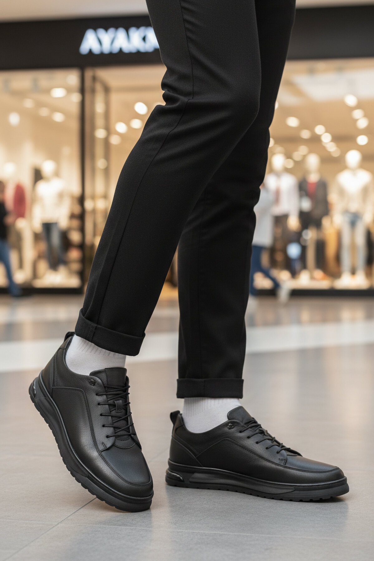 Siyah Hakiki Deri Tokalı Erkek Günlük Ayakkabı 138 M