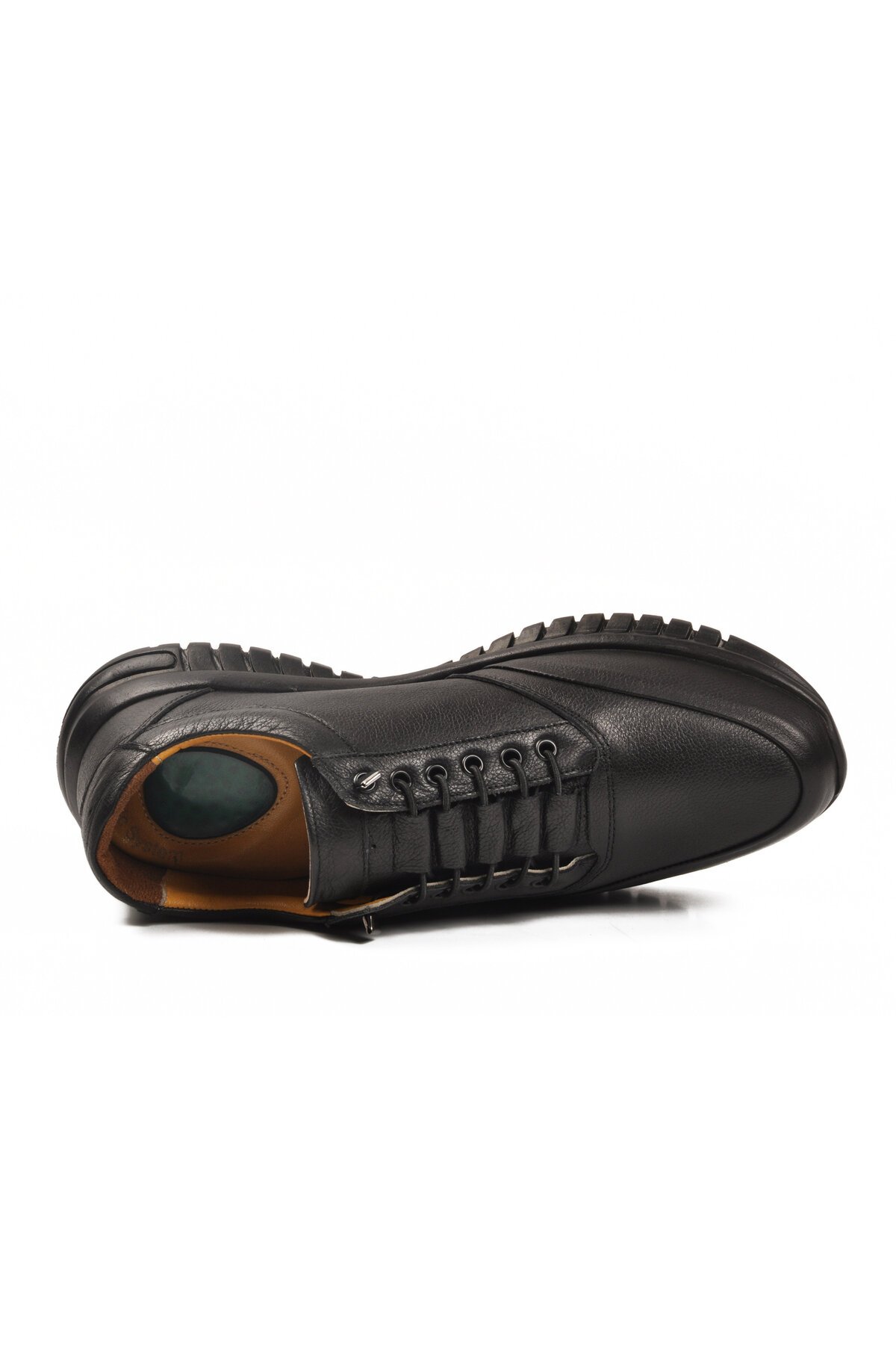 Siyah Hakiki Deri Bağcıklı Erkek Günlük Ayakkabı 315 M