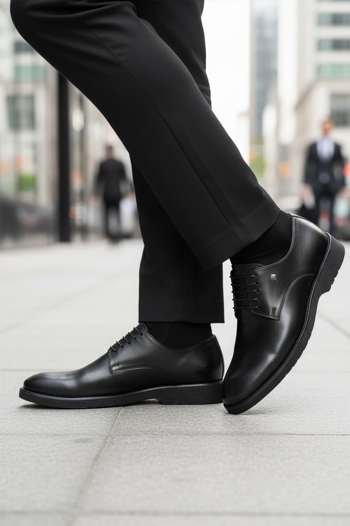 Siyah Hakiki Deri Erkek Klasik Ayakkabı 2798 M