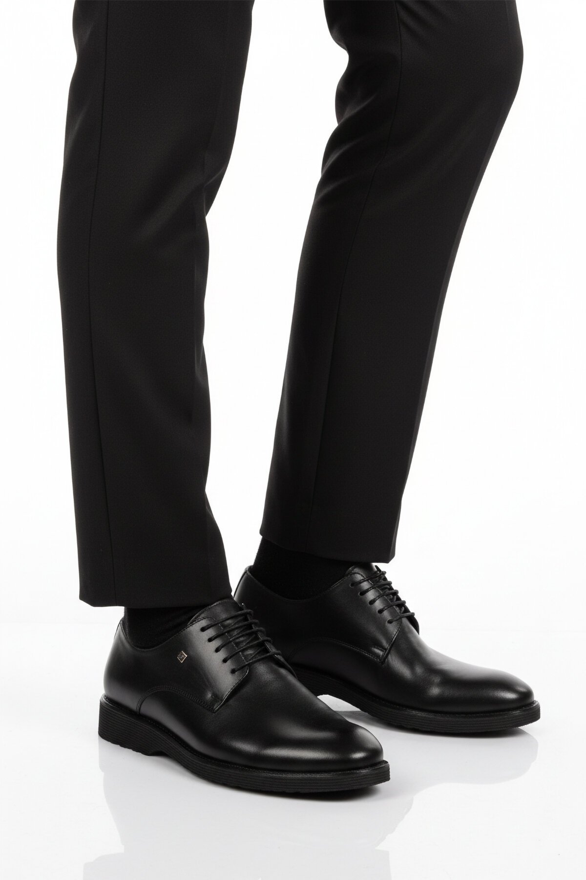 Siyah Hakiki Deri Erkek Klasik Ayakkabı 2798 M