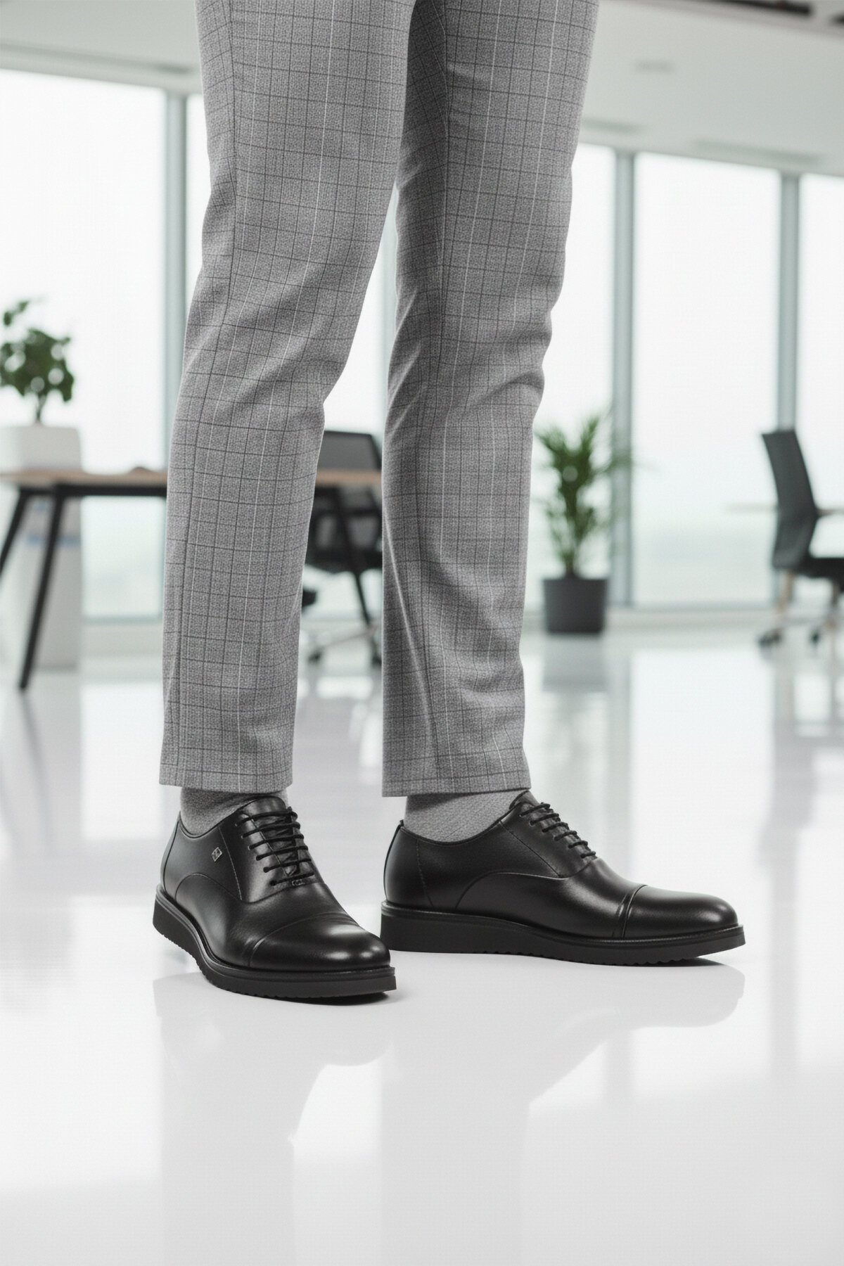 Siyah Hakiki Deri Erkek Klasik Ayakkabı 3250 M