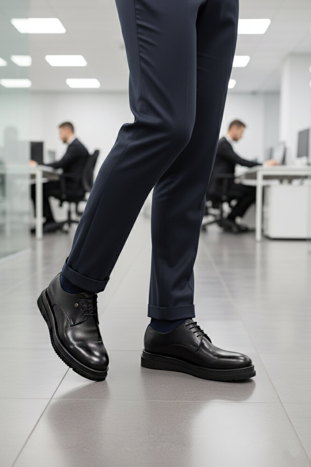 Siyah Hakiki Deri Erkek Klasik Ayakkabı 361004 M